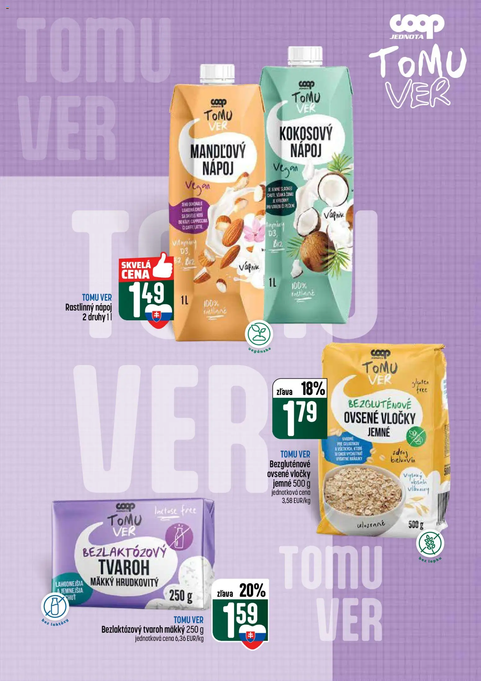 Nové COOP Jednota akcie – leták je platný od 05.03.2026 | Strana: 25 | Produkty: Tvaroh, Vločky