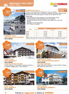 Anteprima del volantino Conad Viaggi catalogo valido a partire dal 19.09.2025 | Pagina: 8 | Prodotti: Acqua, Piscina, The, Letto