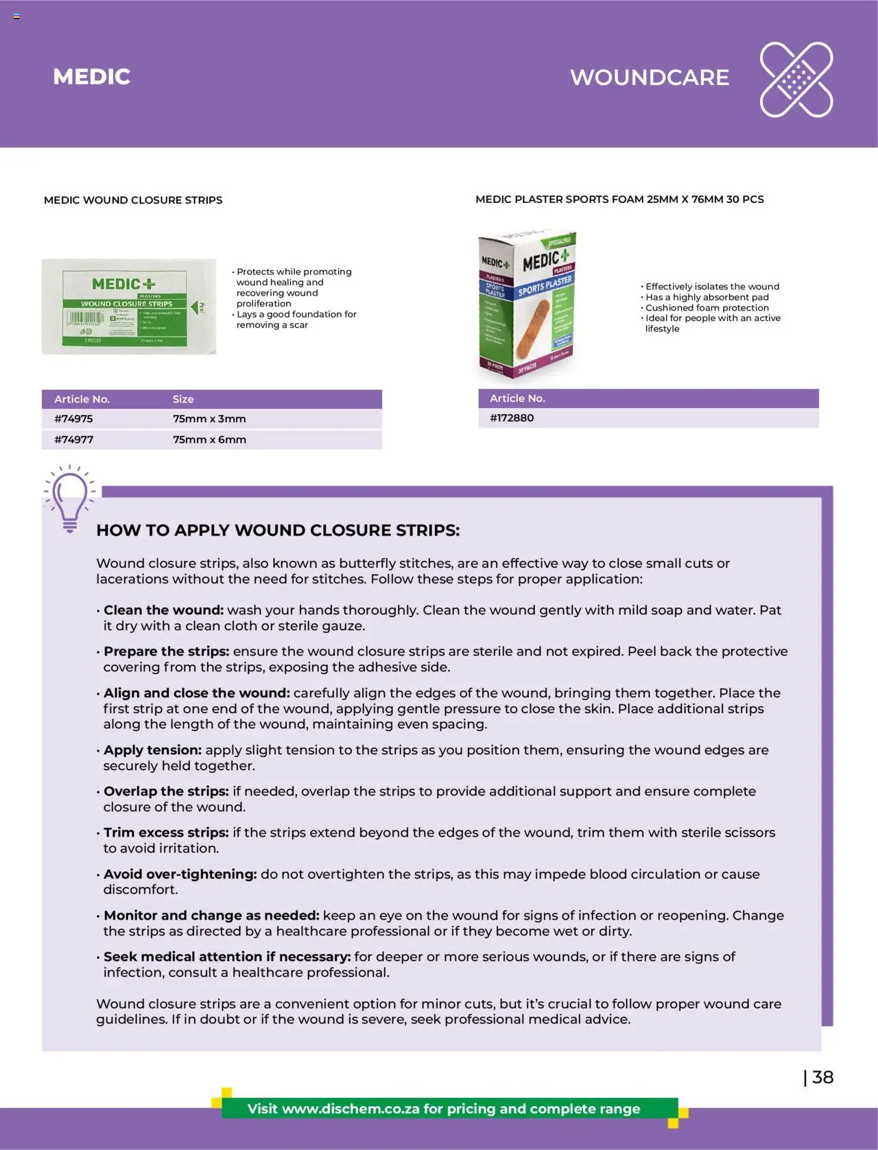 Dis-Chem - HomeCare Catalogue │ valid from 01.01.2025 | Page: 41 | Products: Adhesive, Plaster, Soap, Foam