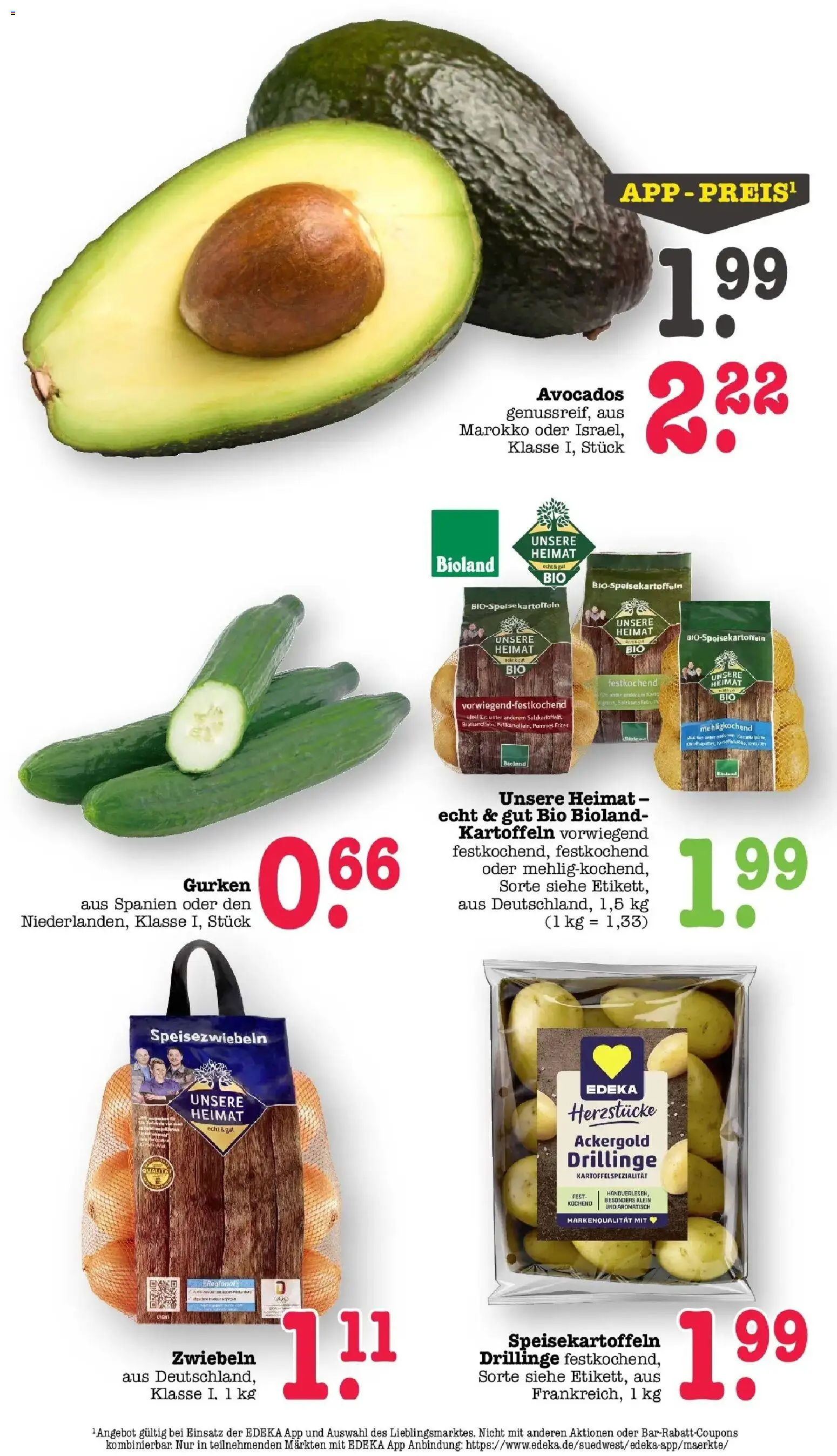 Edeka prospekt Offenbach	 – gültig ab 15.03.2026 | Seite: 19 | Produkte: Pommes, Kartoffeln, Zwiebeln, Gurken