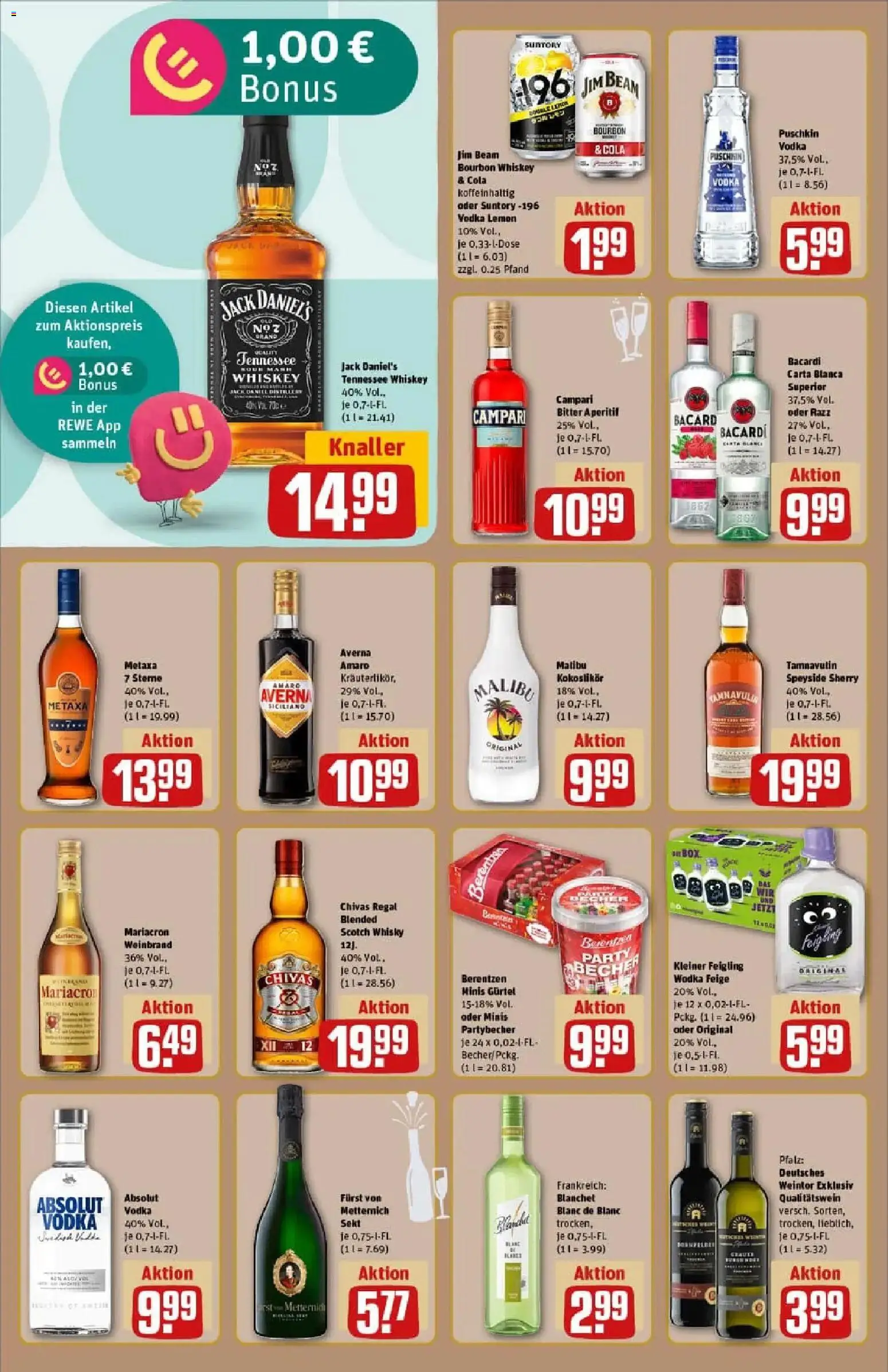 Rewe prospekt Arrach	 – gültig ab 22.12.2025 | Seite: 16 | Produkte: Whisky, Mariacron, Wodka, Berentzen