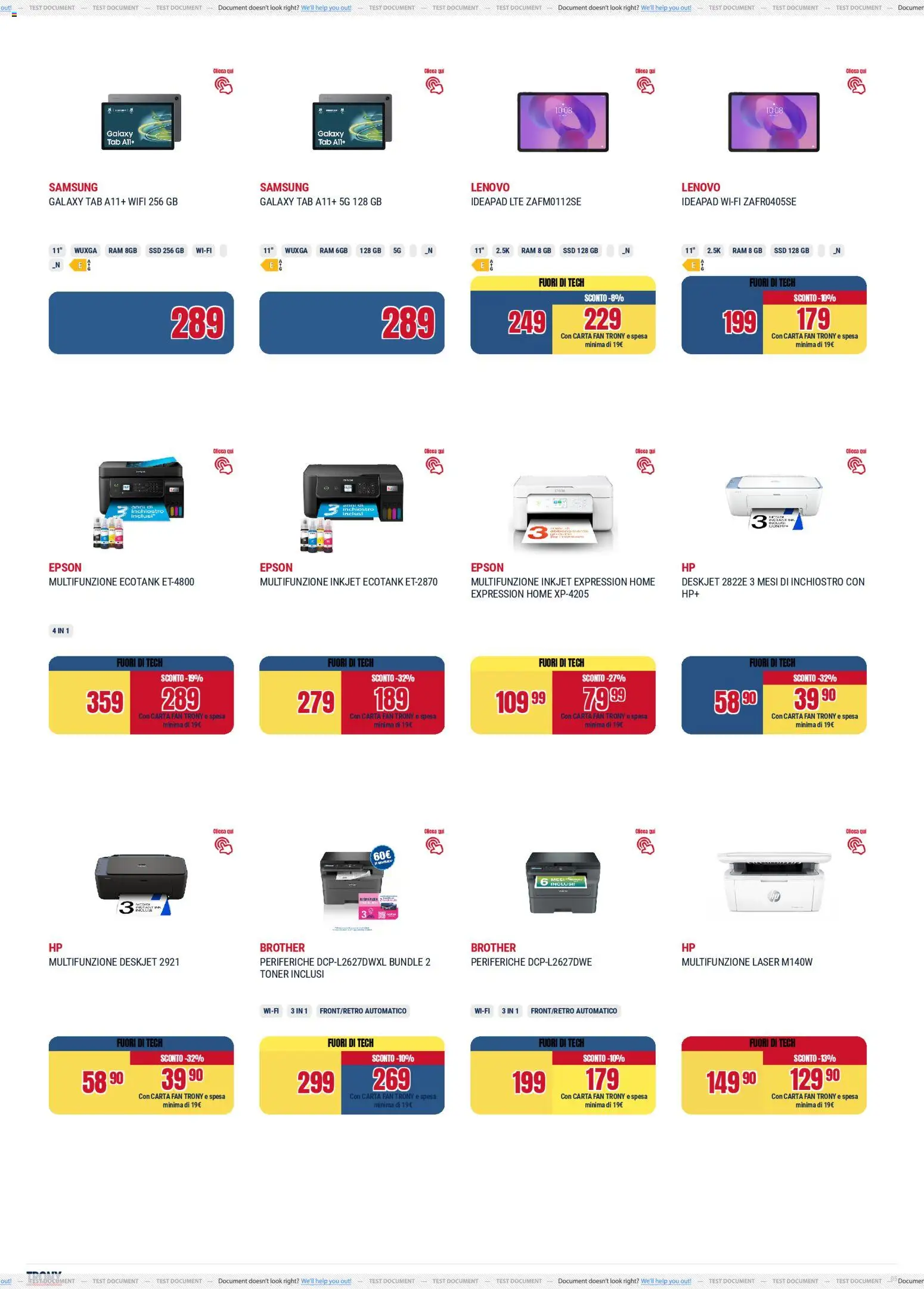 Volantino Trony del 19.02.2026 | Pagina: 5 | Prodotti: Toner, Fan, Samsung