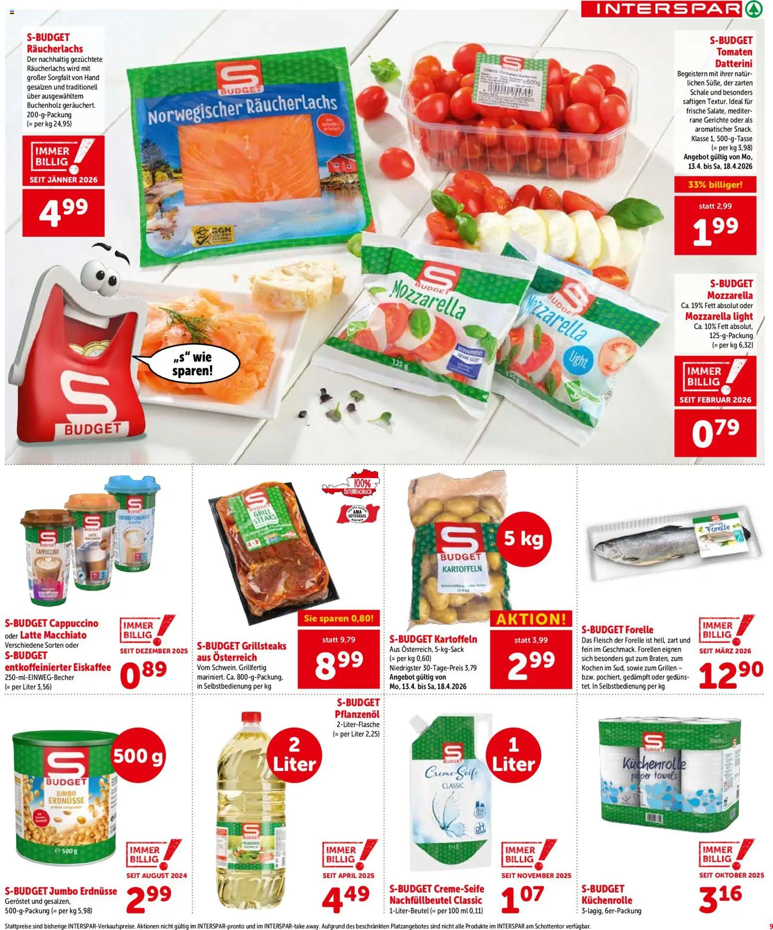 Interspar Flugblatt - Niederösterreich gültig ab 16.04.2026 | Seite: 10 | Produkte: Kartoffeln, Папионка, Creme, Tomaten