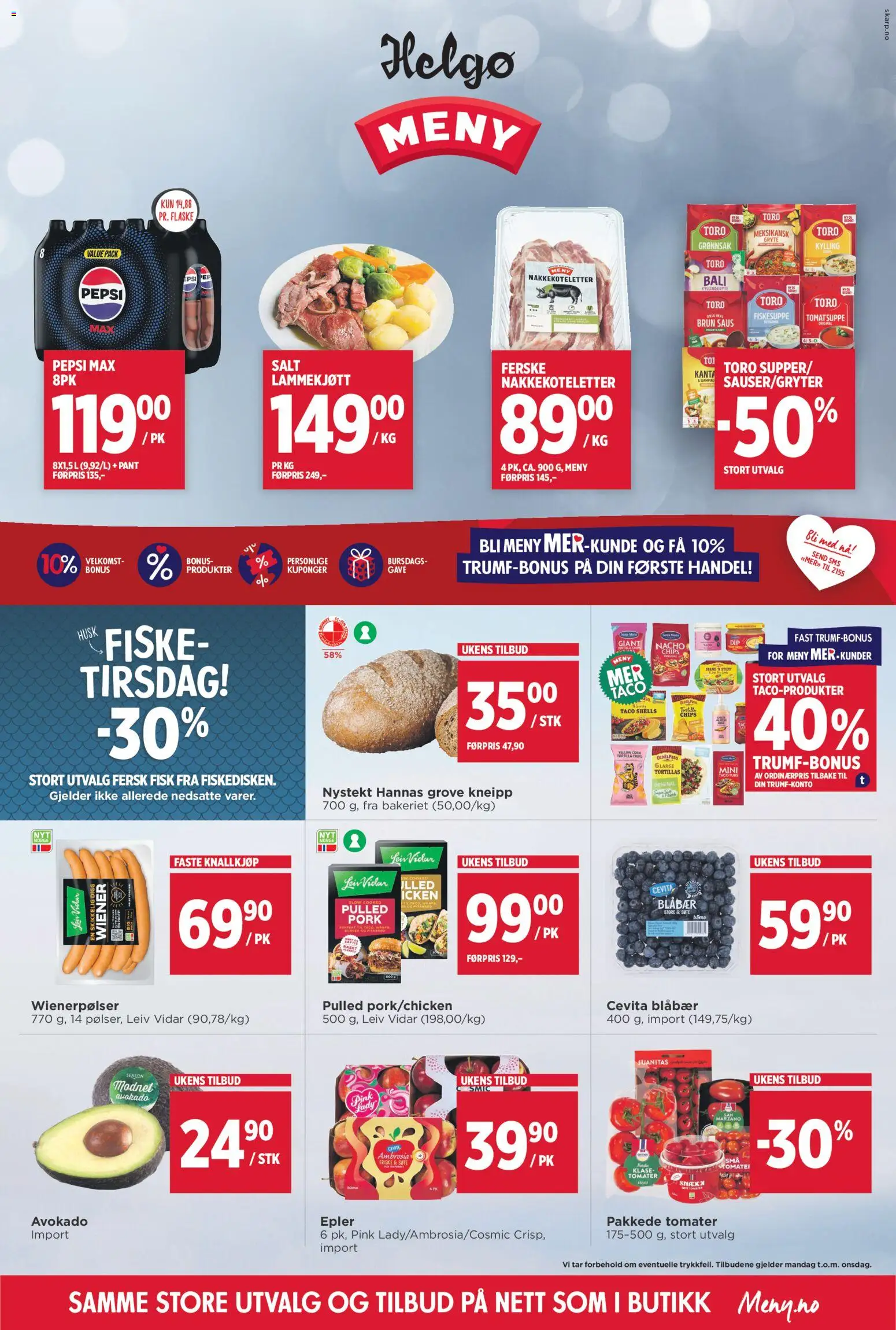 {H1} | Side: 1 | Produkter: Kylling, Лялька, Saus, Taco