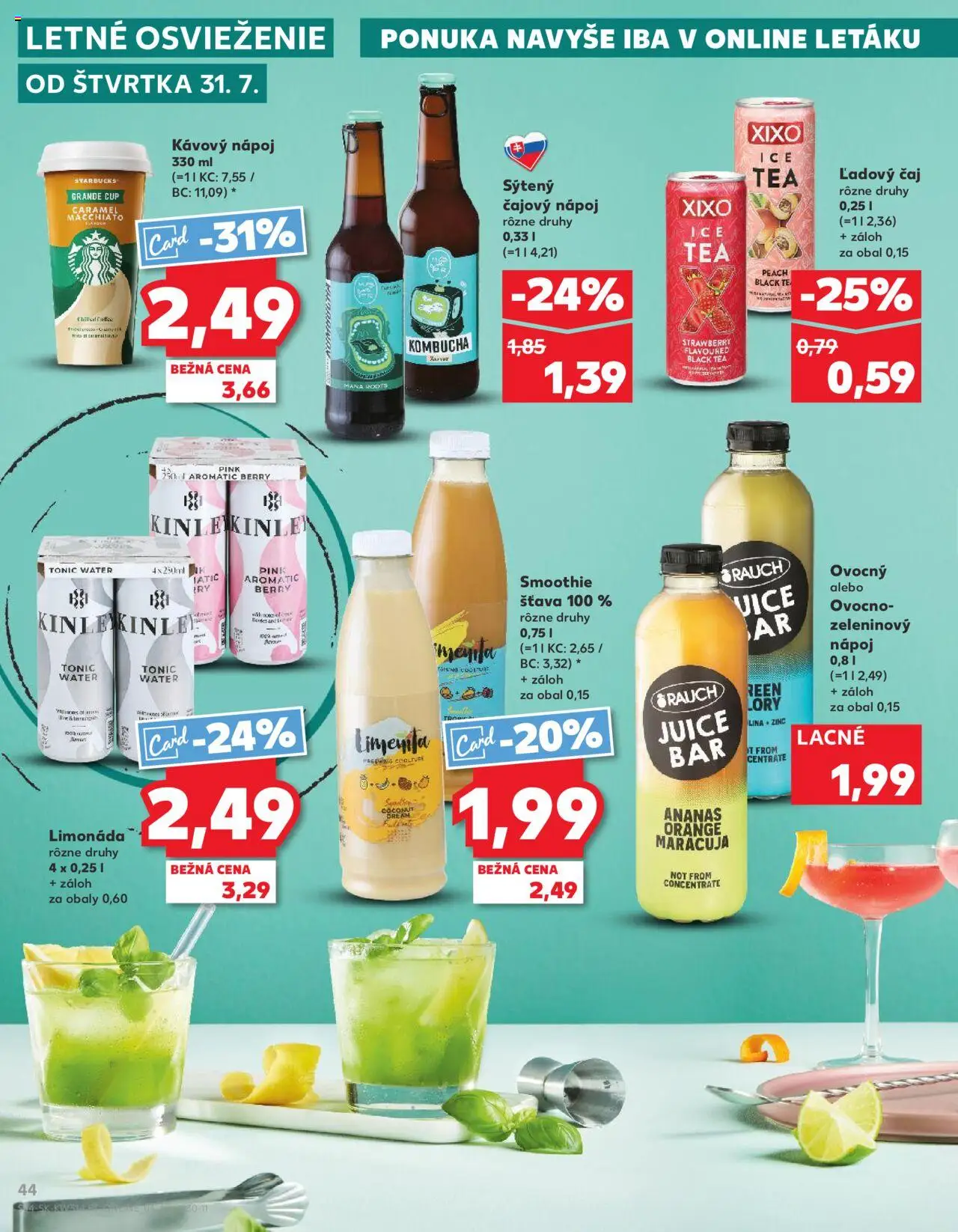 Kaufland Senica │ platný od 31.07.2025 | Strana: 44 | Produkty: Čaj, Ananás