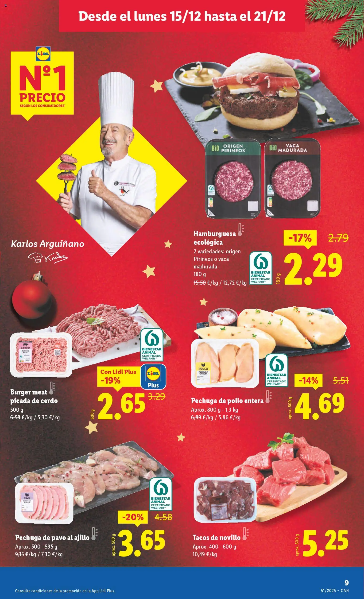 Lidl -Canarias │ válido desde el 15.12.2025 | Página: 9 | Productos: Cerdo, Tacos, Σοκολατούχο γάλα
