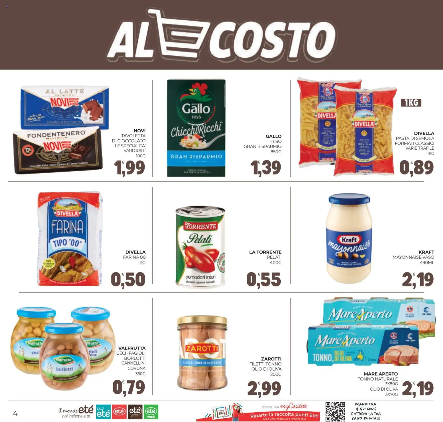 Volantino Eté del 18.02.2026 | Pagina: 4 | Prodotti: Ceci, Latte, Pomodori, Tonno