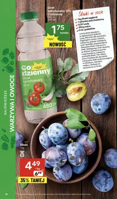 Delikatesy Centrum Gazetka od 11.09.2025 | Strona: 19 | Produkty: Ocet spirytusowy, Ocet, Śliwki, Warzywa