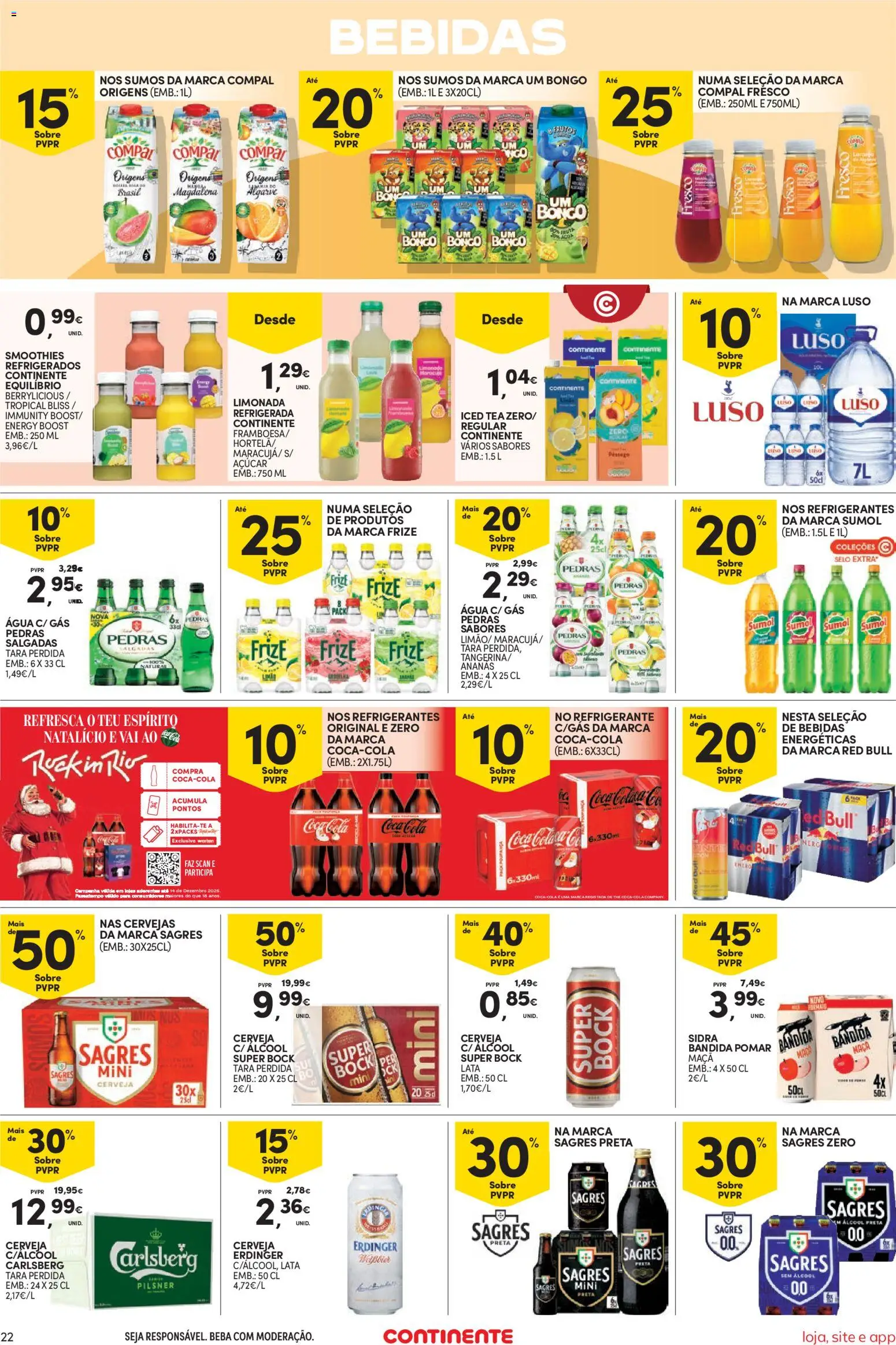Continente Semanal Continente Bom Dia │ válido de 25.11.2025 | Página: 22 | Produtos: Refrigerante, Maça, Coca-cola, Soda