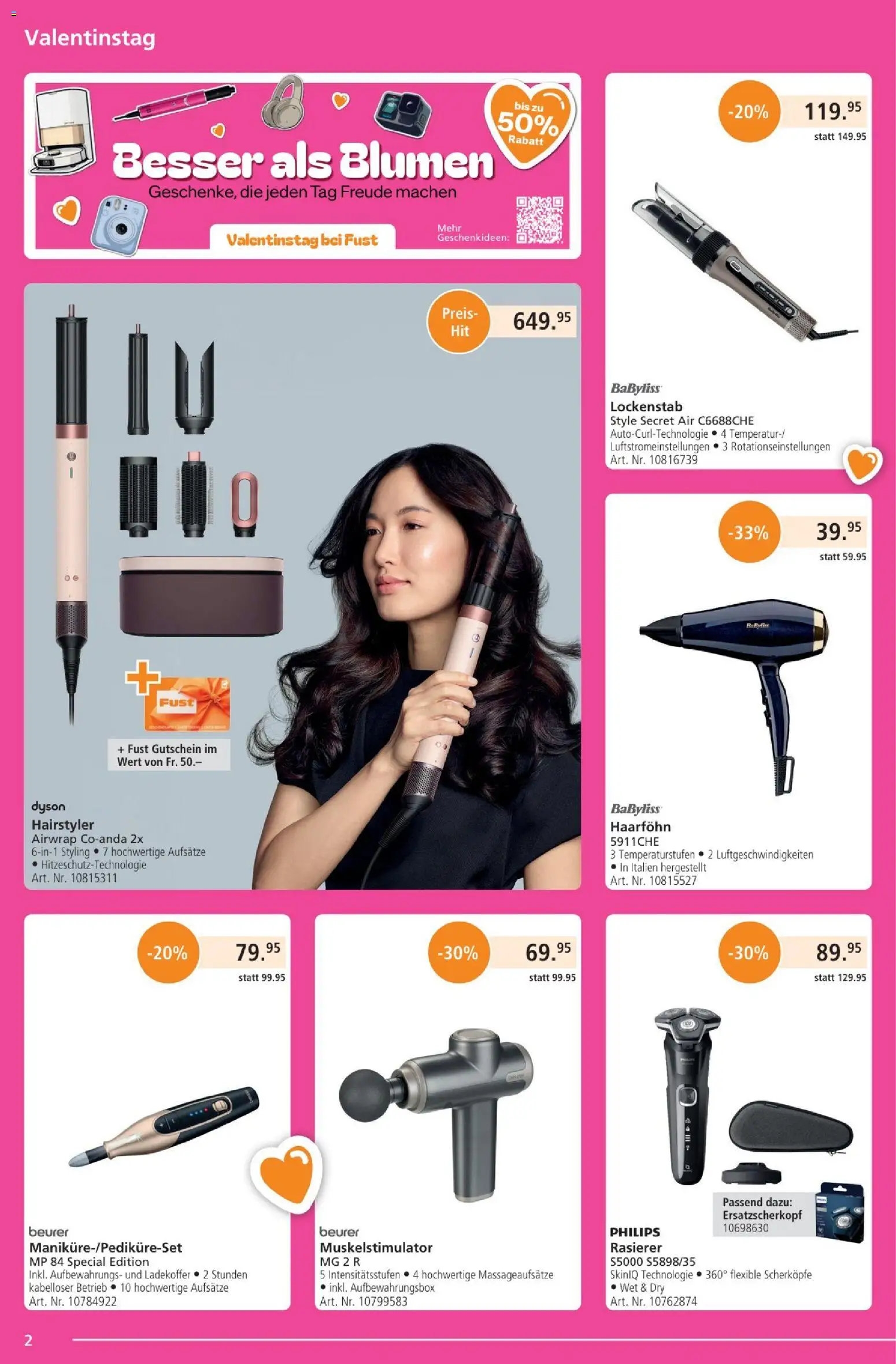 Fust Aktionen – gültig ab 26.01.2026 | Seite: 2 | Produkte: Haarföhn, Rasierer, Philips, Dyson