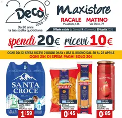 Anteprima del volantino Decò volantino Maxistore Racale, Matino valido a partire dal 09.04.2026