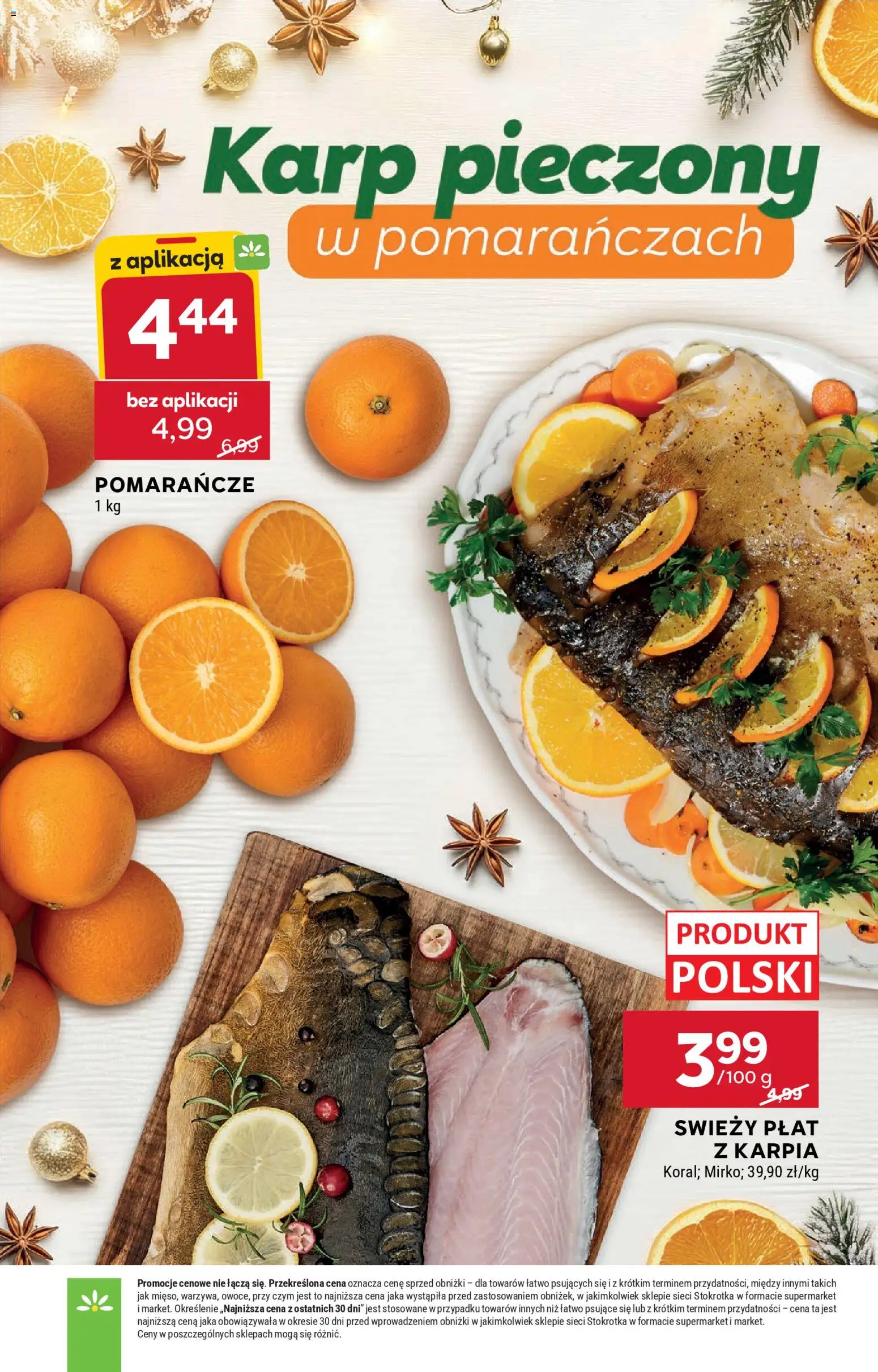 Stokrotka Gazetka - Market od 04.12.2025 | Strona: 21 | Produkty: Stokrotka, Karp, Pomarańcze