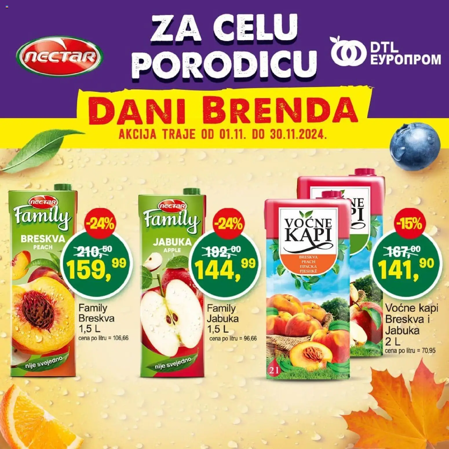 Europrom katalog - važi od 01.11.2025 | Strana: 1 | Proizvode: Breskva