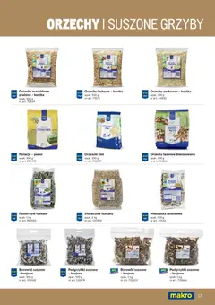 Pogląd oferty "Makro gazetka - Produktów marek własnych dla profesjonalnej Gastronomii" - ważna od 01.03.2026 | Strona: 13 | Produkty: Orzechy arachidowe, Puder, Pestki dyni, Słonecznik łuskany