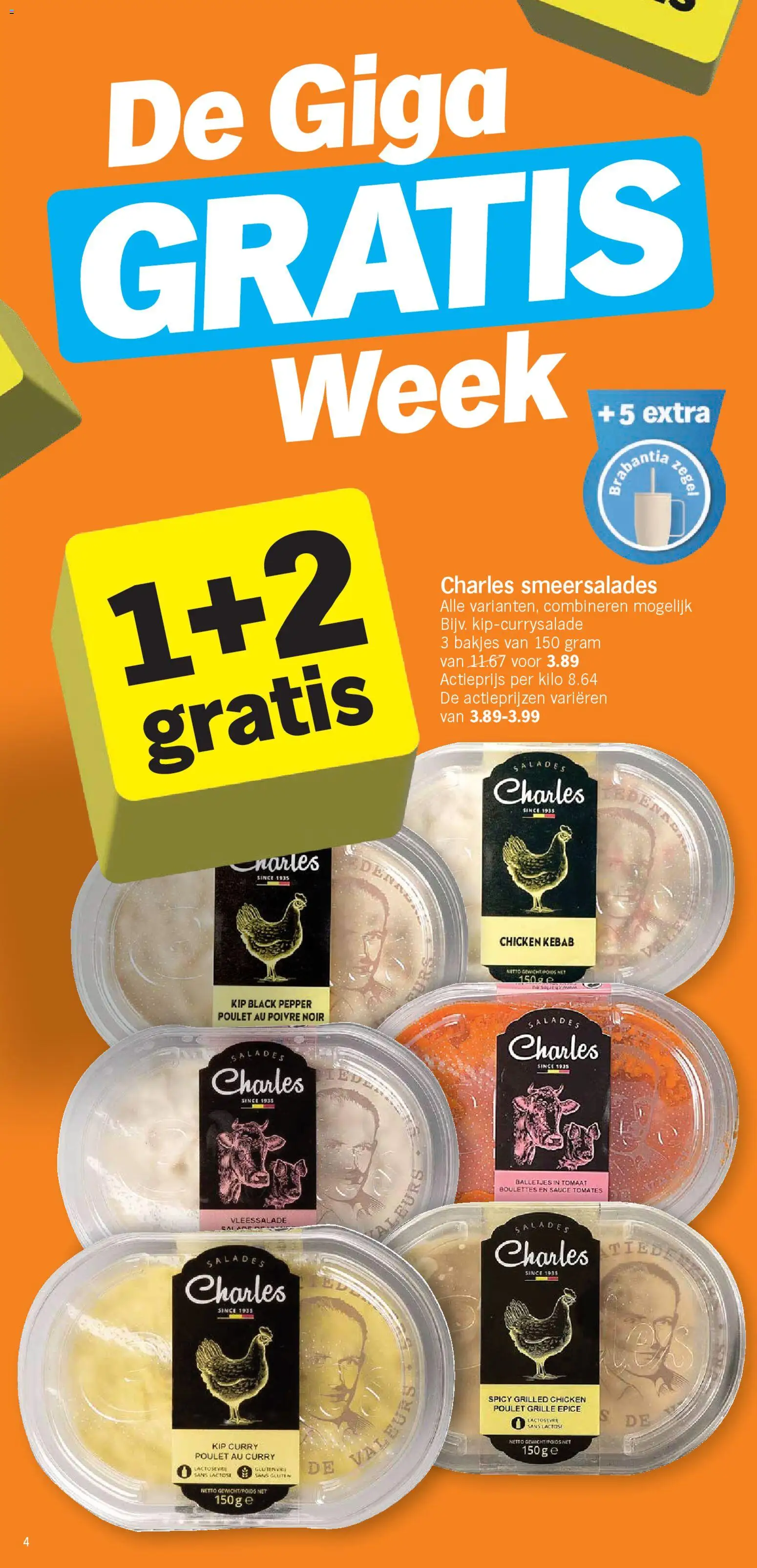 {H1} | Pagina: 4 | Producten: Salades, Salade, Kip, Tomaat