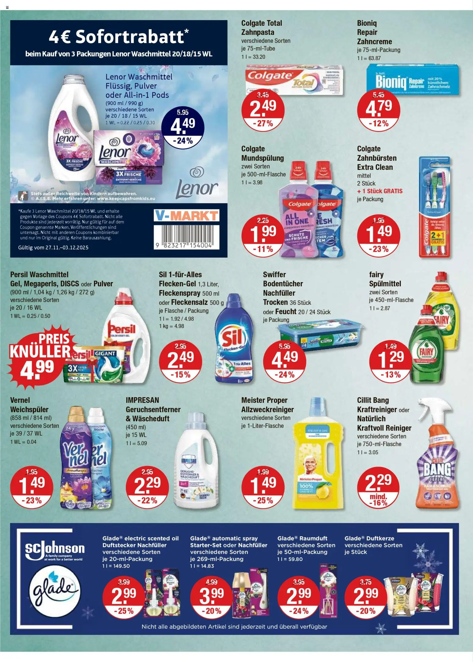 V-Markt - Black Friday – gültig ab 27.11.2025 | Seite: 14 | Produkte: Lenor, Weichspüler, Waschmittel, Vernel