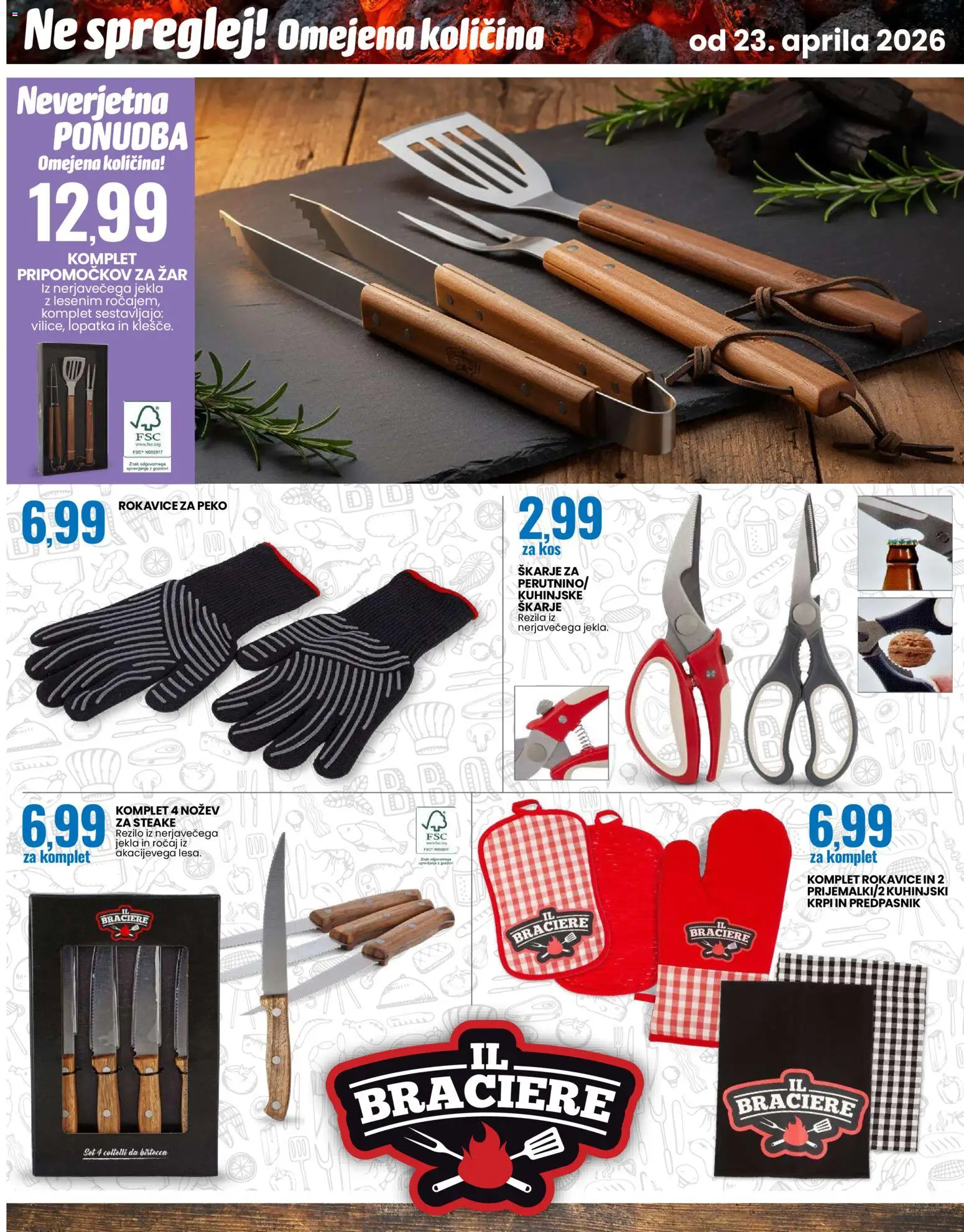 Novi Eurospin katalog ponudbe – veljaven od 23.04.2026 | Stran: 9 | Izdelki: Zar, Kos, Rokavice