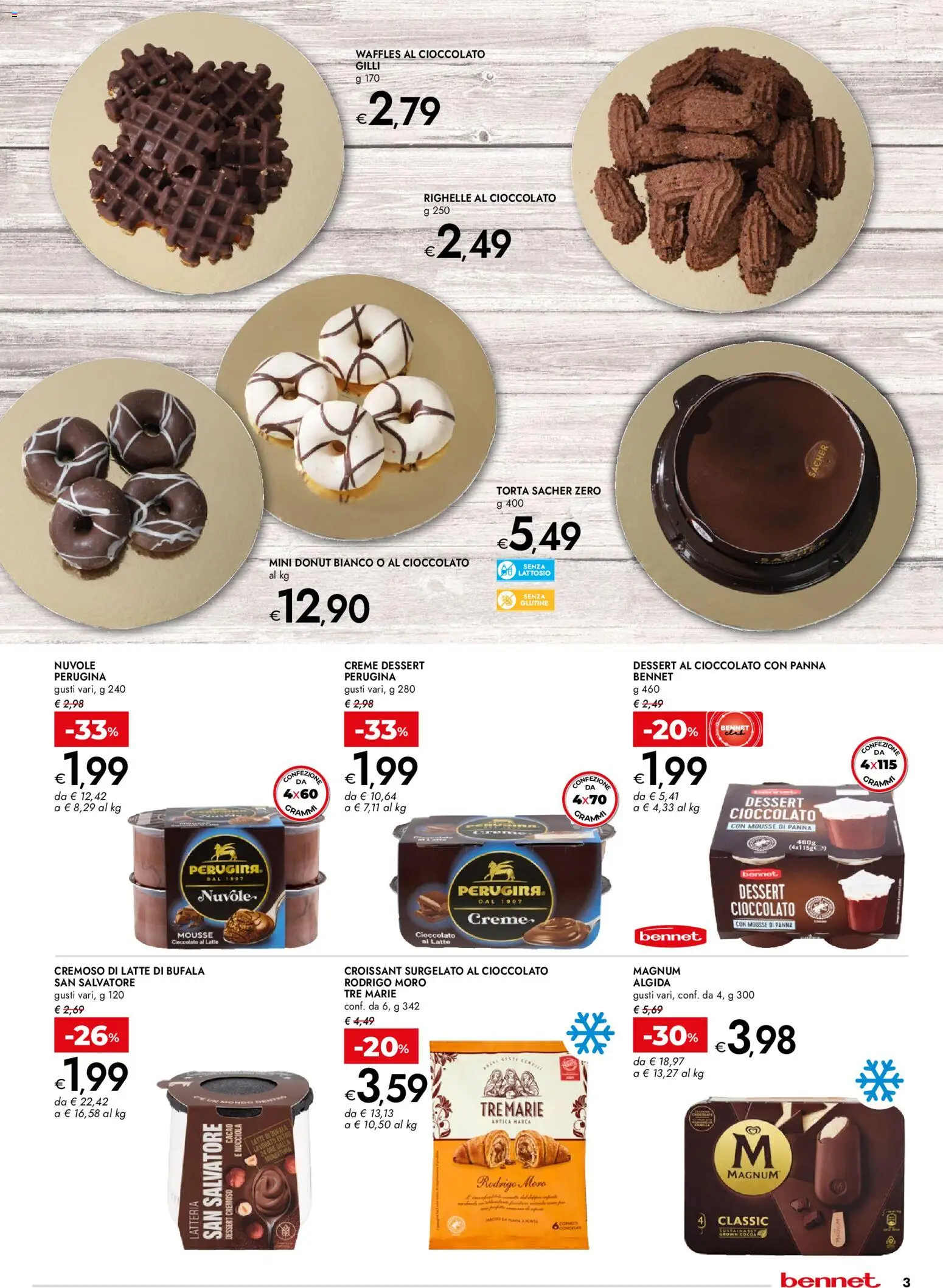 Volantino bennet del 30.10.2025 | Pagina: 3 | Prodotti: Panna, Latte, Croissant, Cacao