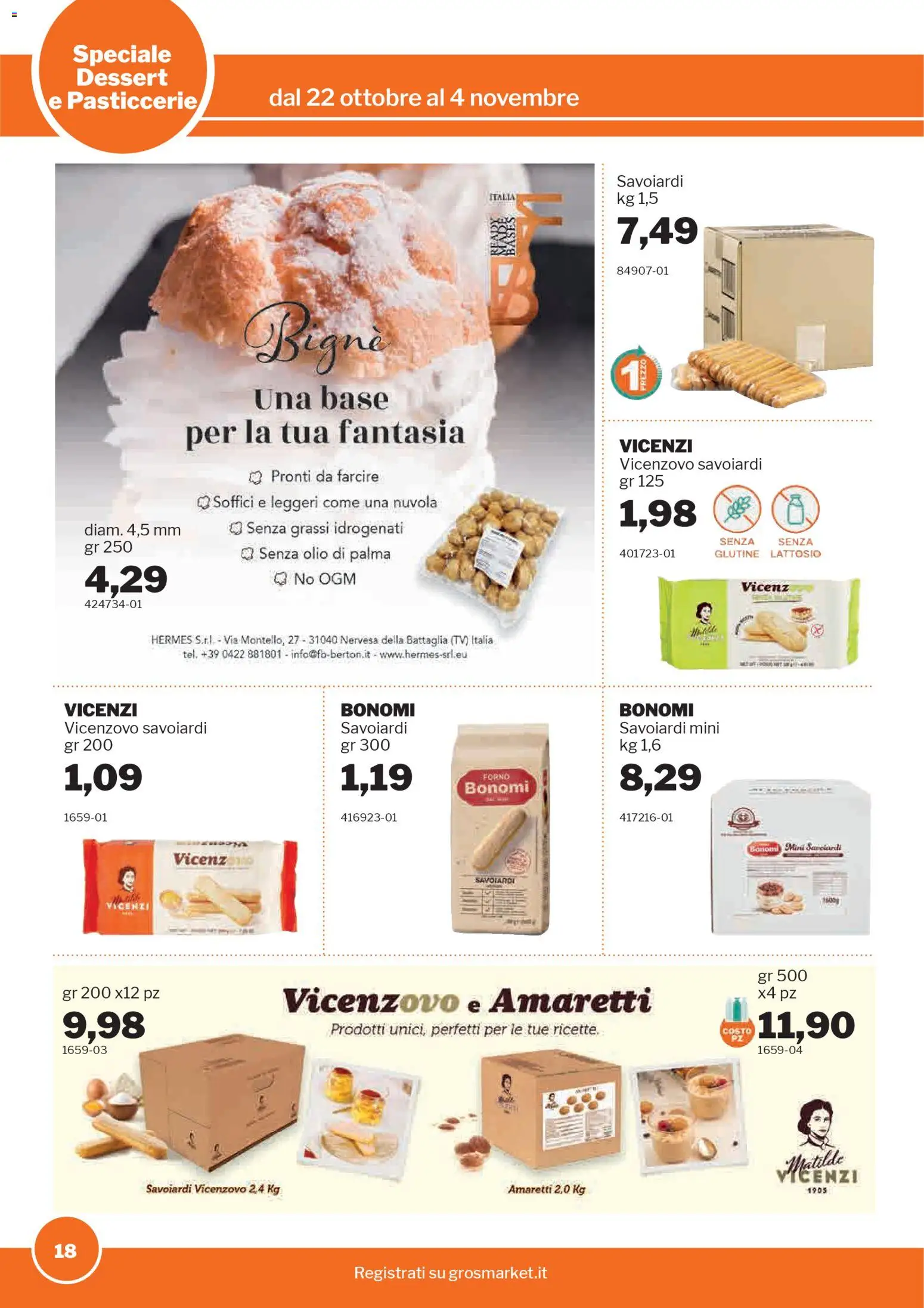 Volantino Sogegross del 22.10.2025 | Pagina: 18 | Prodotti: Olio, TV, Forno, Savoiardi