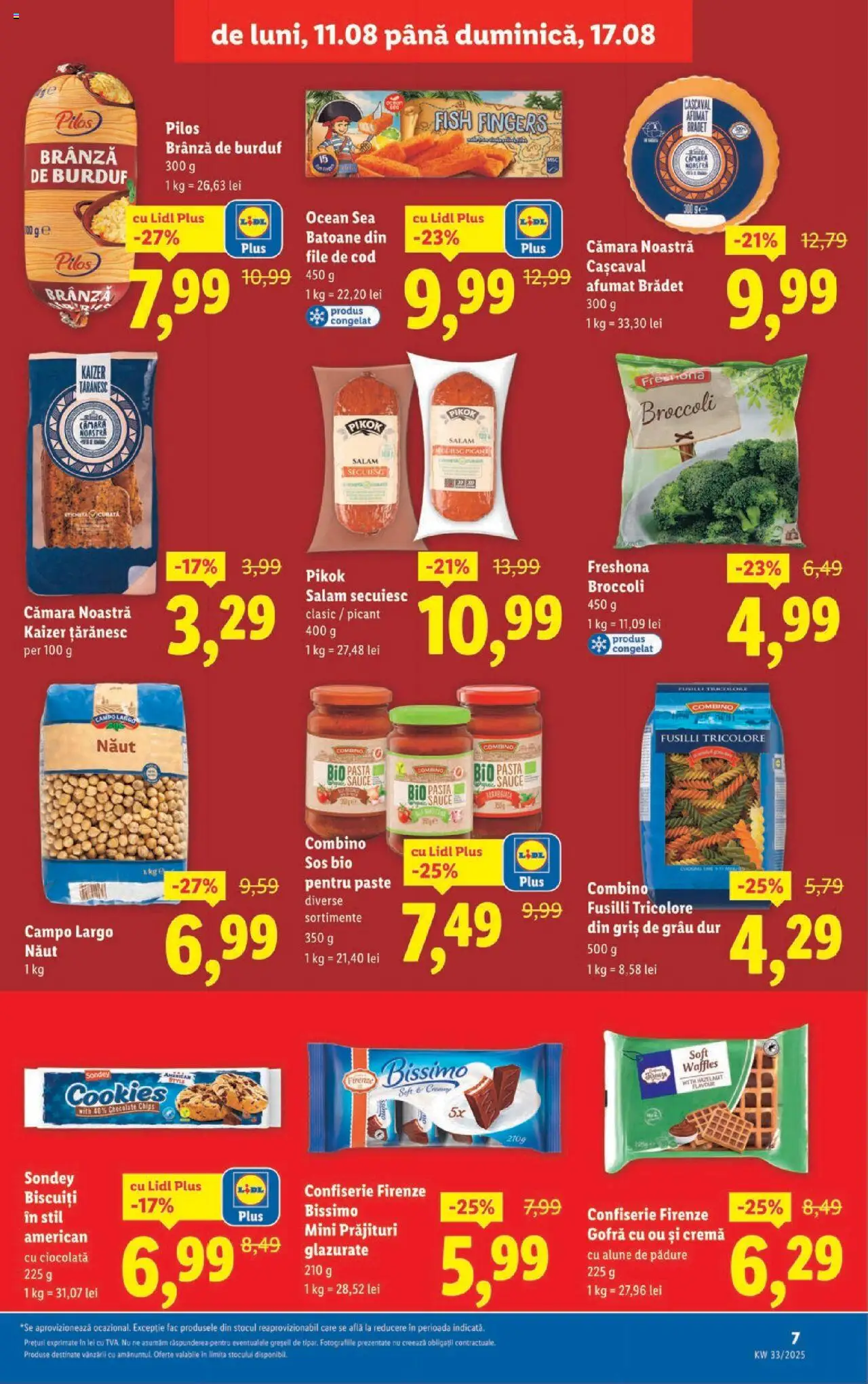 Catalog Lidl – valabil de la 11.08.2025 | Pagină: 7 | Produse: Toplar, Alune, Salam, Sos
