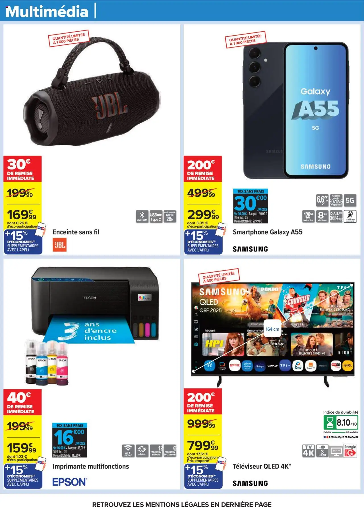  | Page: 74 | Produits: Smartphone, Imprimante, Vidéo, Enceinte