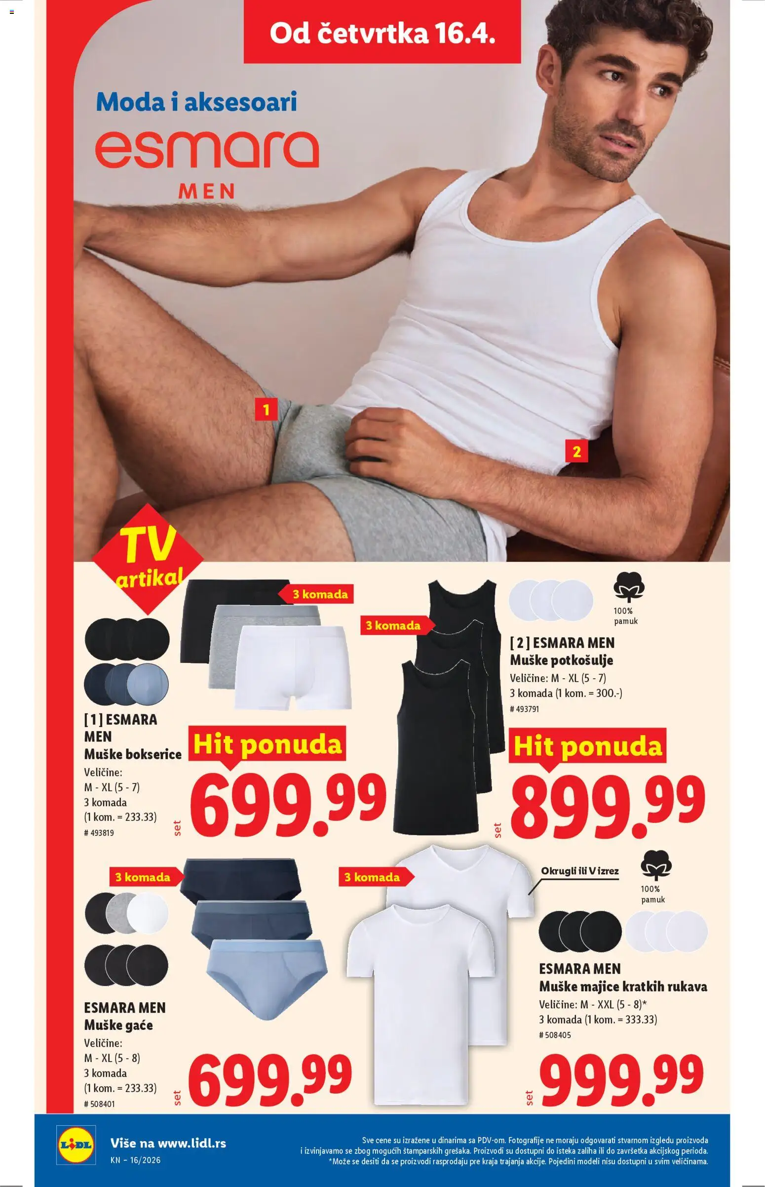 Lidl katalog - važi od 16.04.2026 | Strana: 68 | Proizvode: Muške gaće, Bokserice