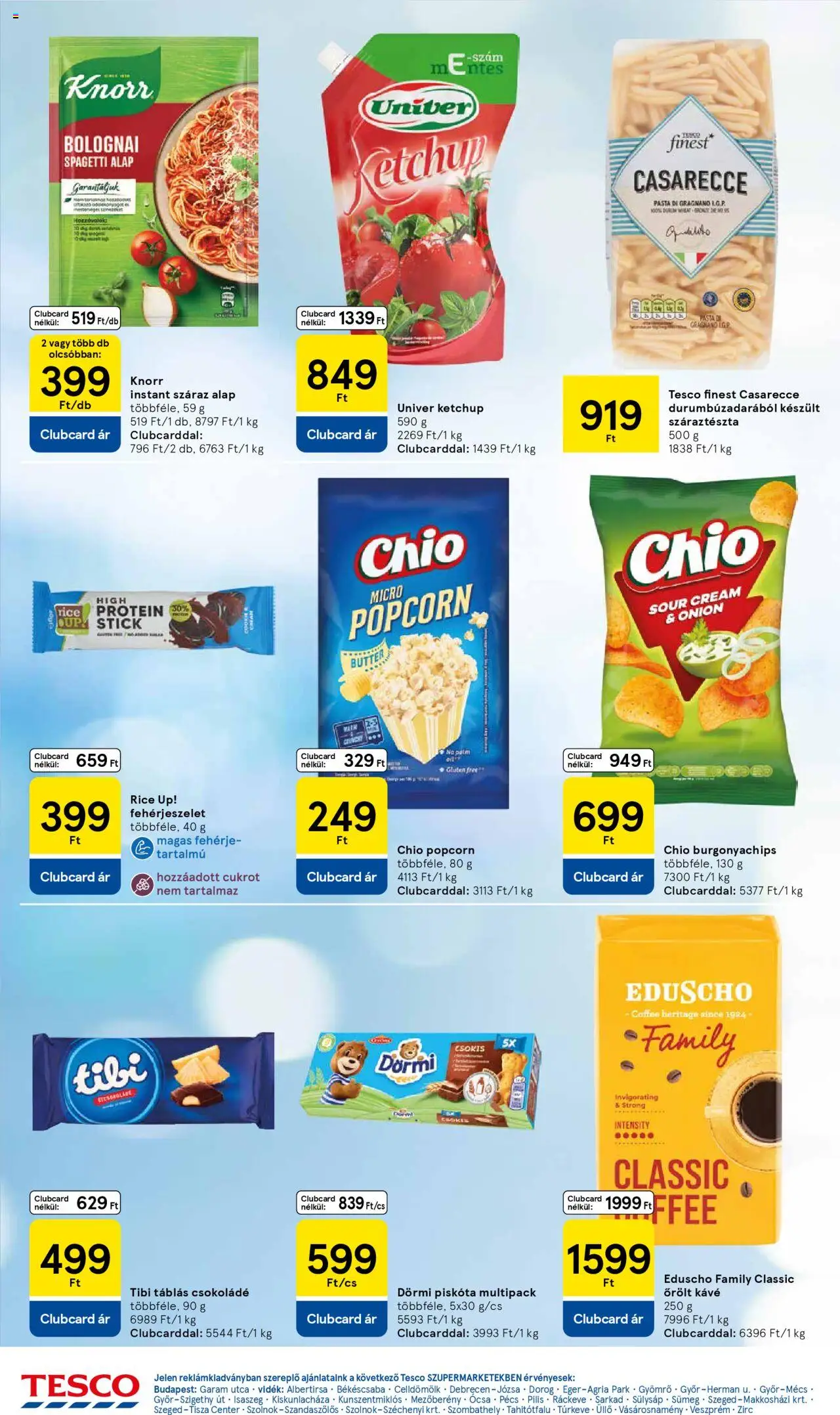 Tesco akciós ujság - amely érvényes a következő dátumtól: 02.10.2025 | Oldal: 4 | Termékek: Spagetti, Kávé, Csokoládé, Ketchup