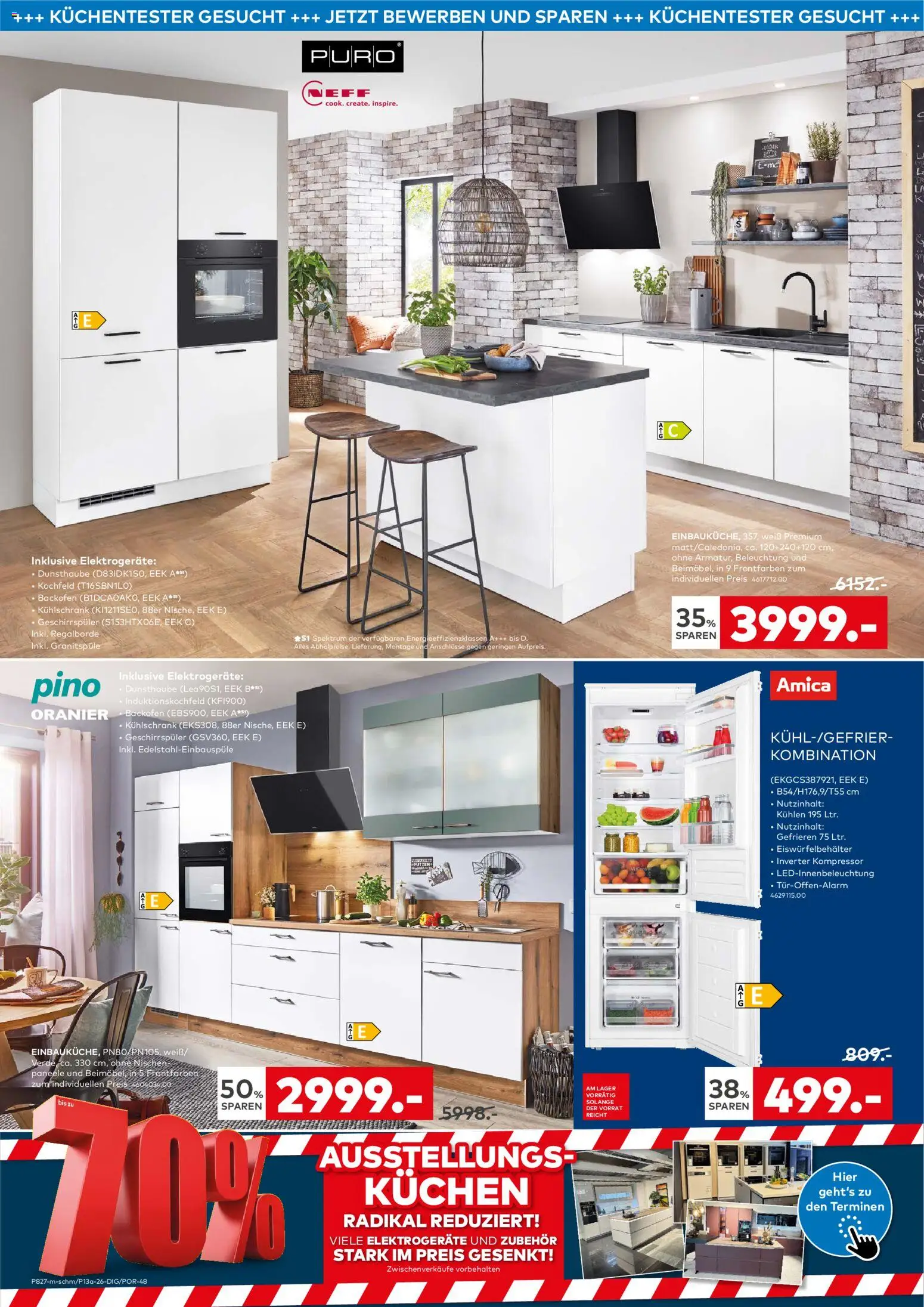 Porta! Küchenwelt Aachen – gültig ab 16.03.2026 | Seite: 4 | Produkte: Kühlschrank, Kochfeld, Backofen, Kuchen