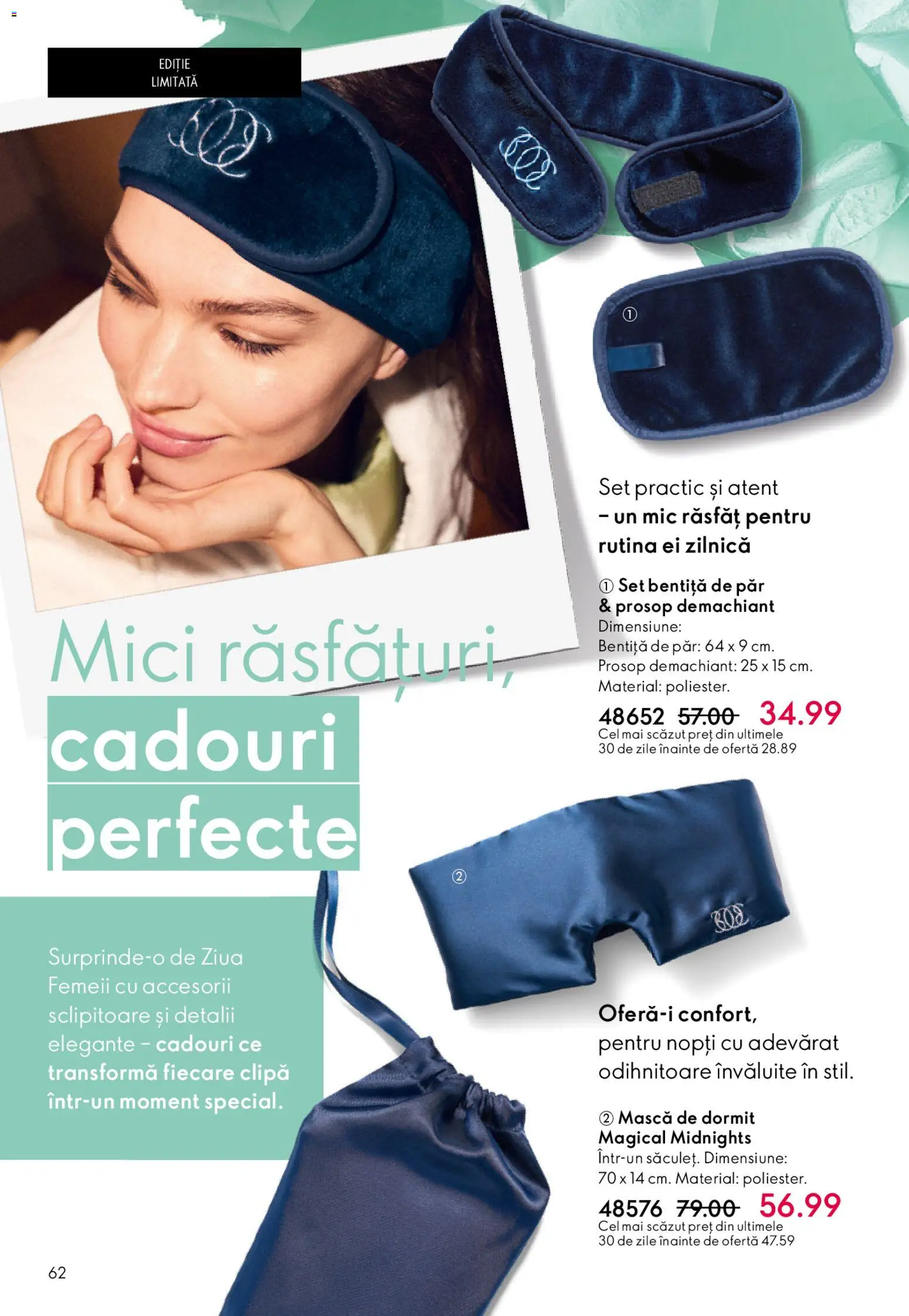 Noul catalog Oriflame – valabil de la 11.02.2026 | Pagină: 62 | Produse: Bentiță de păr, Demachiant, Mici