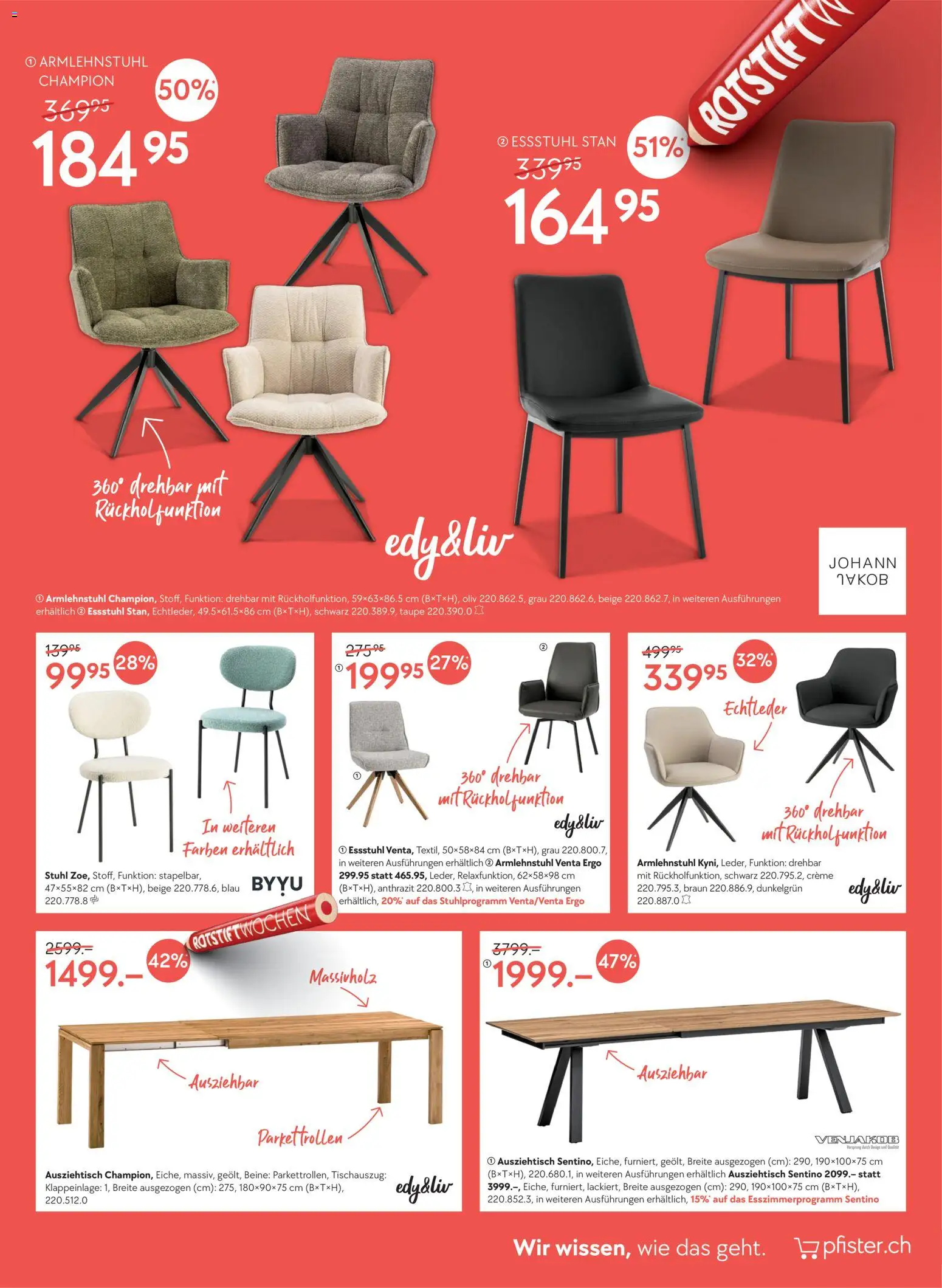 Pfister Aktionen – gültig ab 16.12.2025 | Seite: 7 | Produkte: Stuhl, Creme