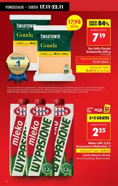 Pogląd oferty "Mleko UHT 3,2% Wypasione Mlekovita, 1 l, Mleko UHT 3,2% Wypasione Mlekovita, 1 l" - ważna od 17.11.2025 | Strona: 2