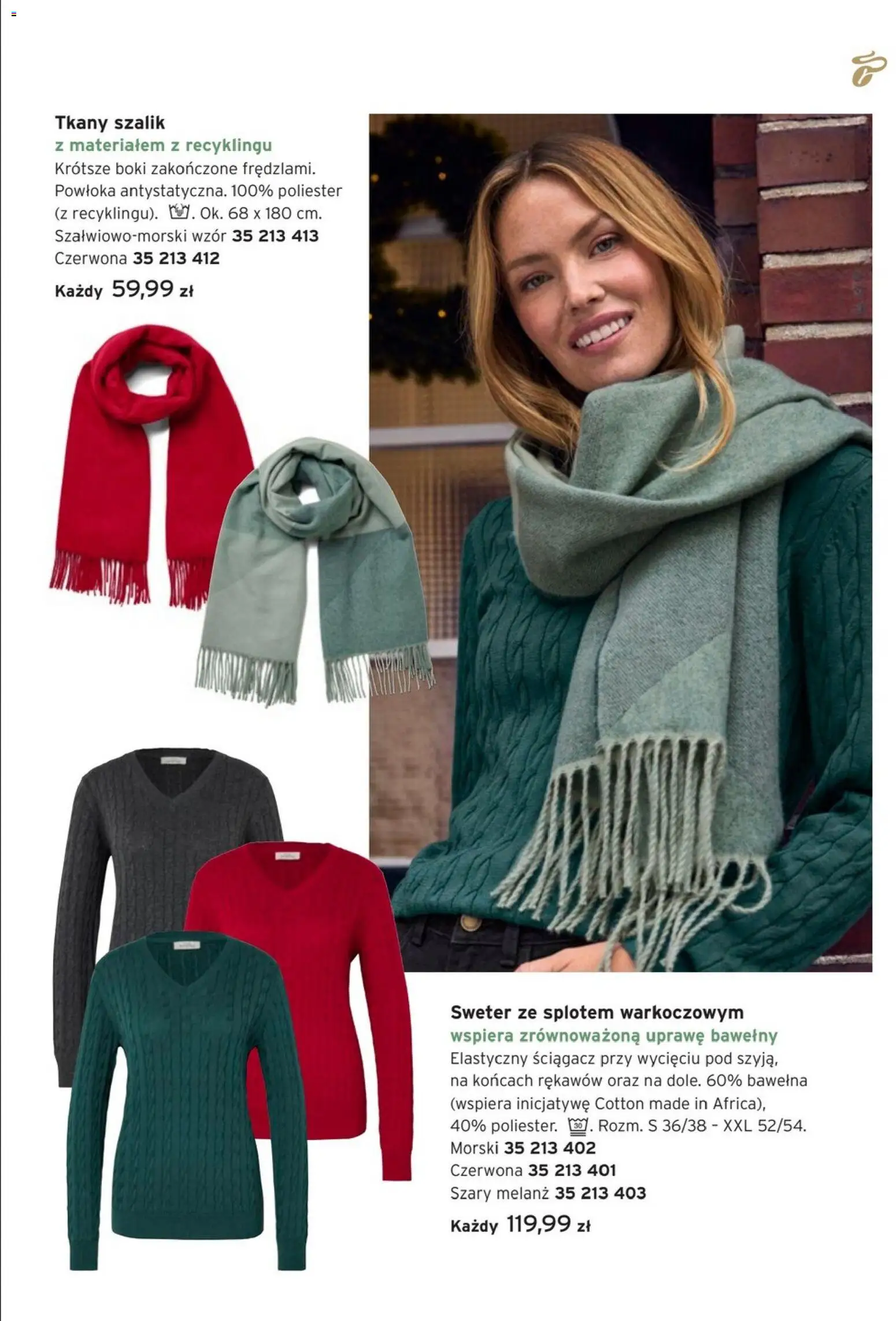 Tchibo promocje od 18.11.2025 | Strona: 9 | Produkty: Sweter, Szalik