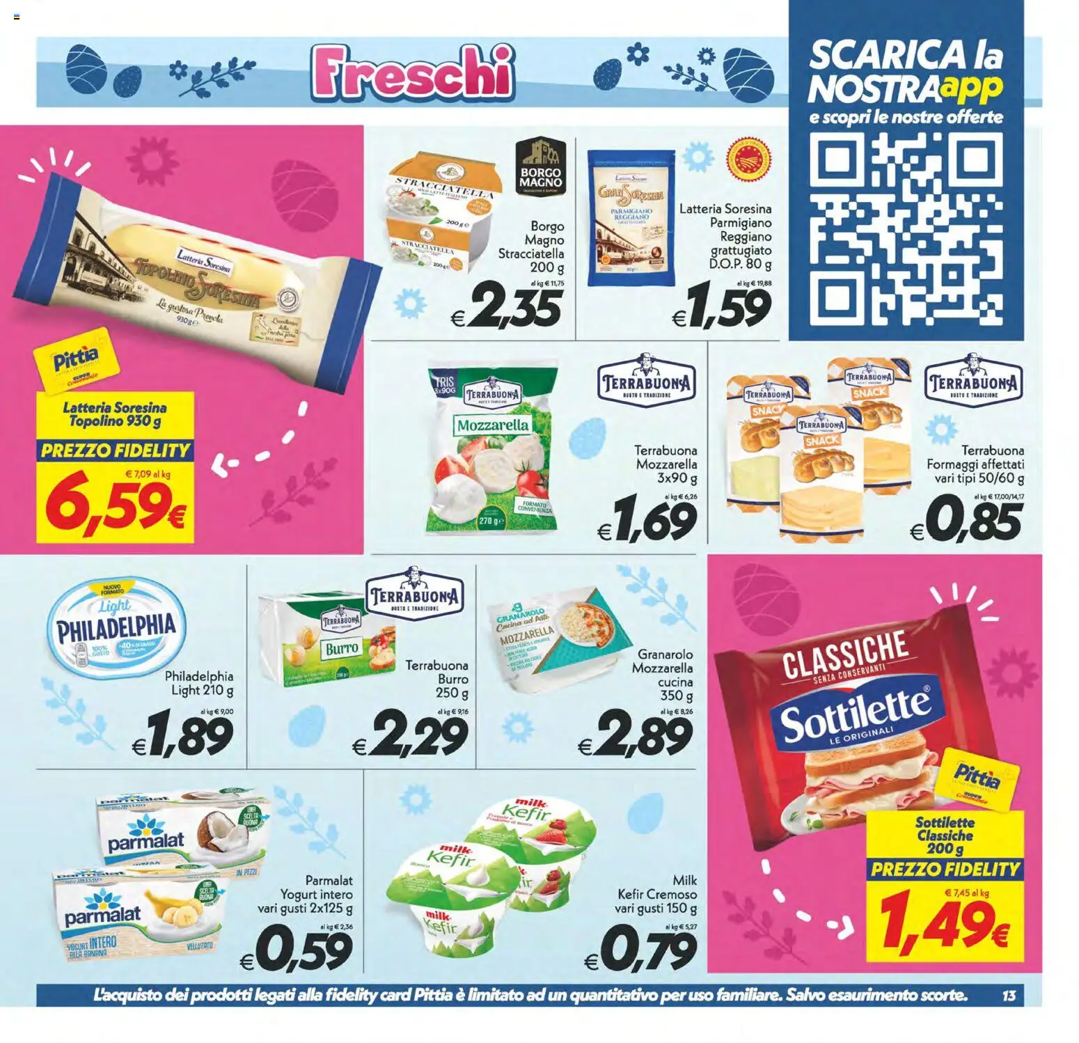 Volantino SuperConveniente del 27.03.2026 | Pagina: 13 | Prodotti: Yogurt, Latte, Burro, Stracciatella