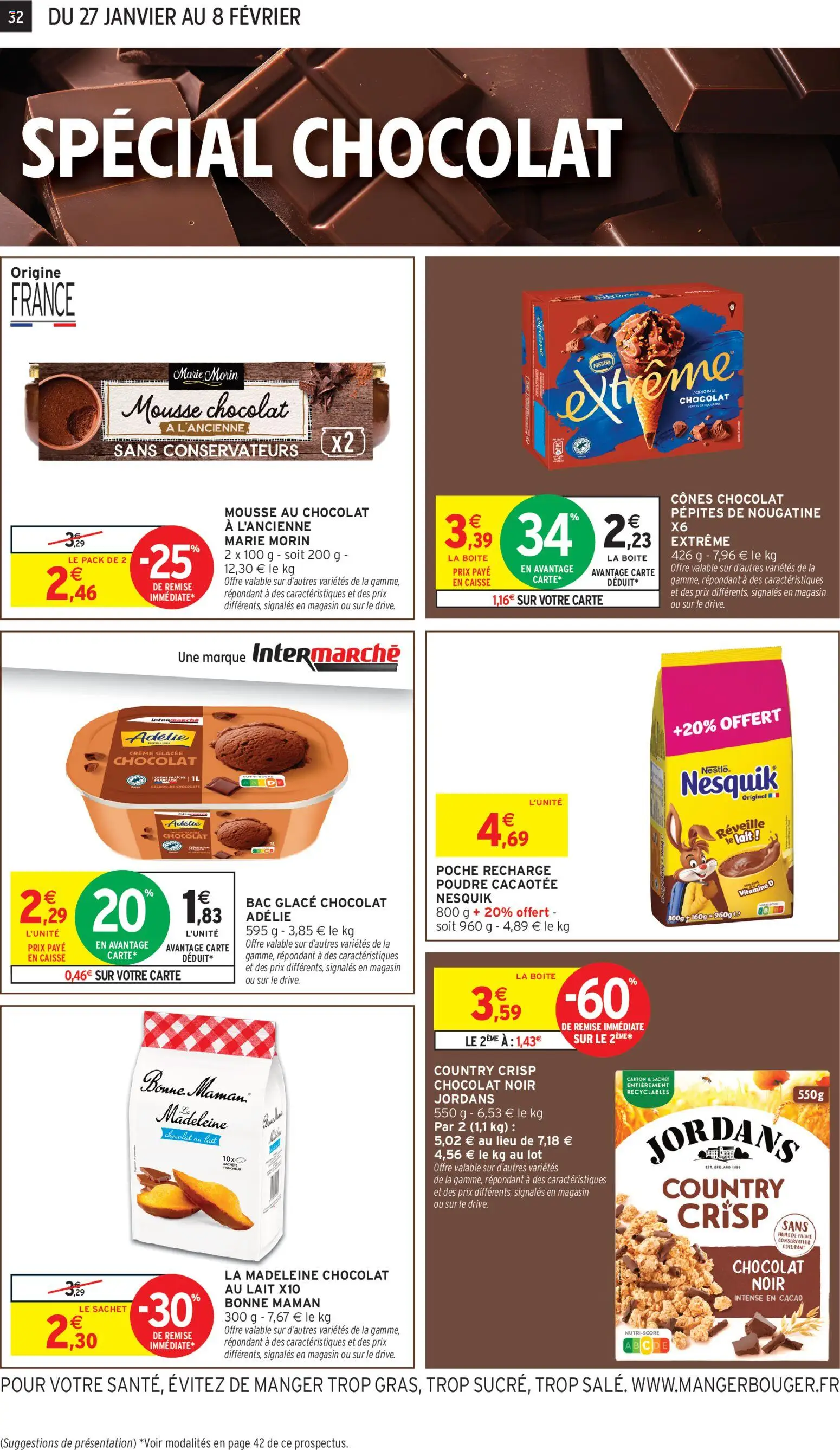 {H1} | Page: 32 | Produits: Poudre, Cônes, Chocolat, Crème