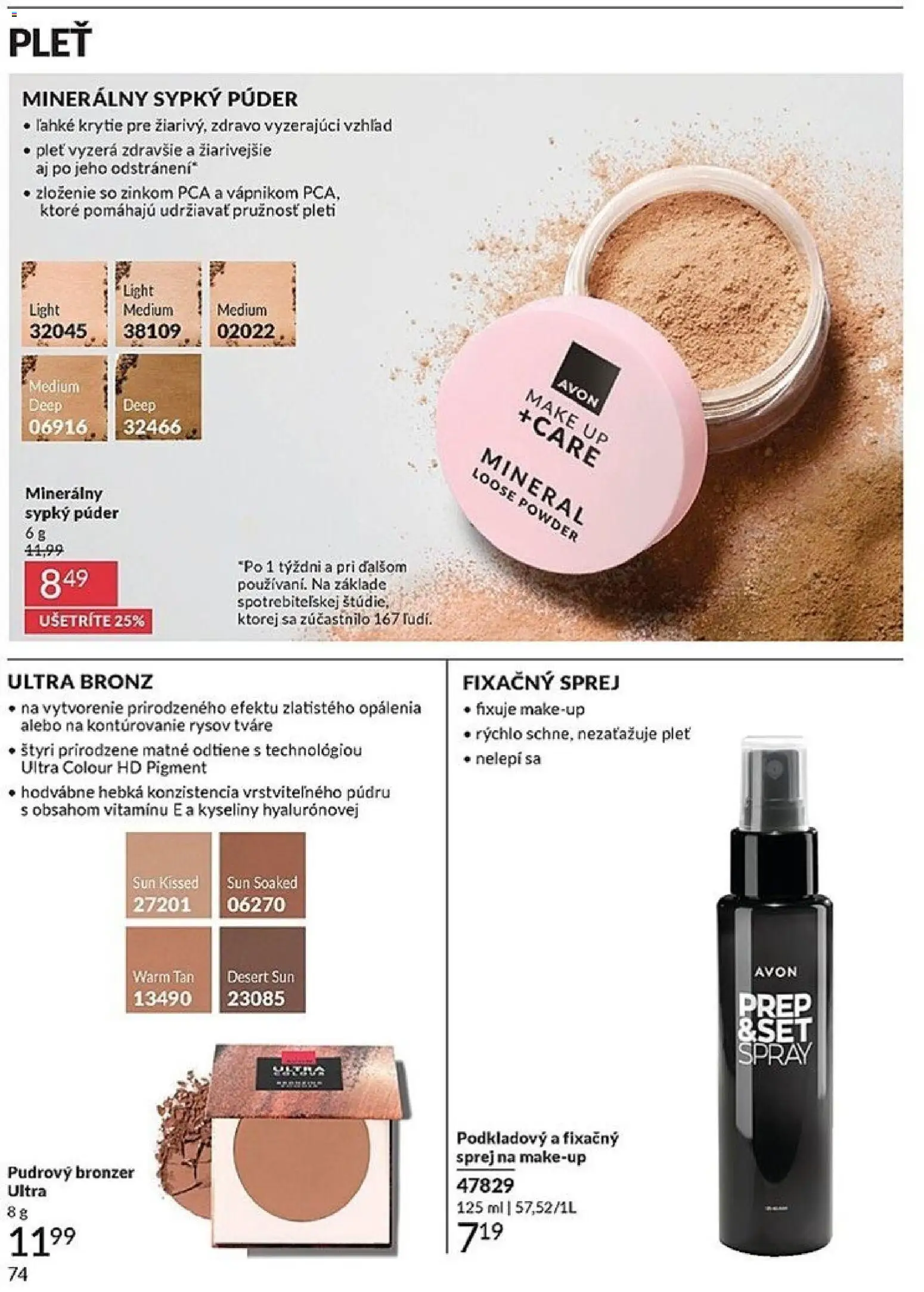 Nové Avon akcie – leták je platný od 01.11.2025 | Strana: 74 | Produkty: Make up, Púder, Bronzer