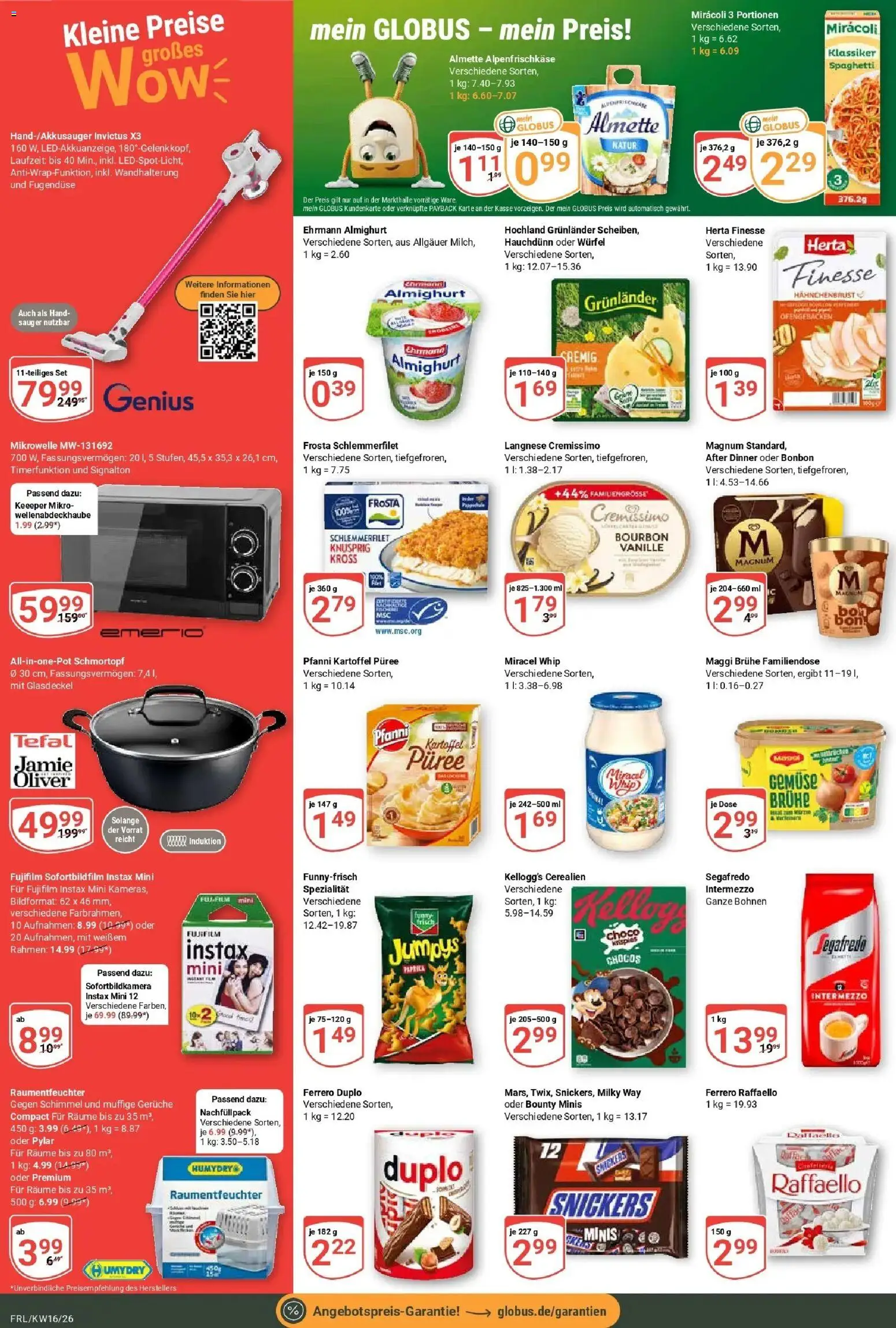 Globus Prospekt Freilassing	 – gültig ab 12.04.2026 | Seite: 2 | Produkte: Mikrowelle, Langnese, Ehrmann almighurt, Ferrero duplo