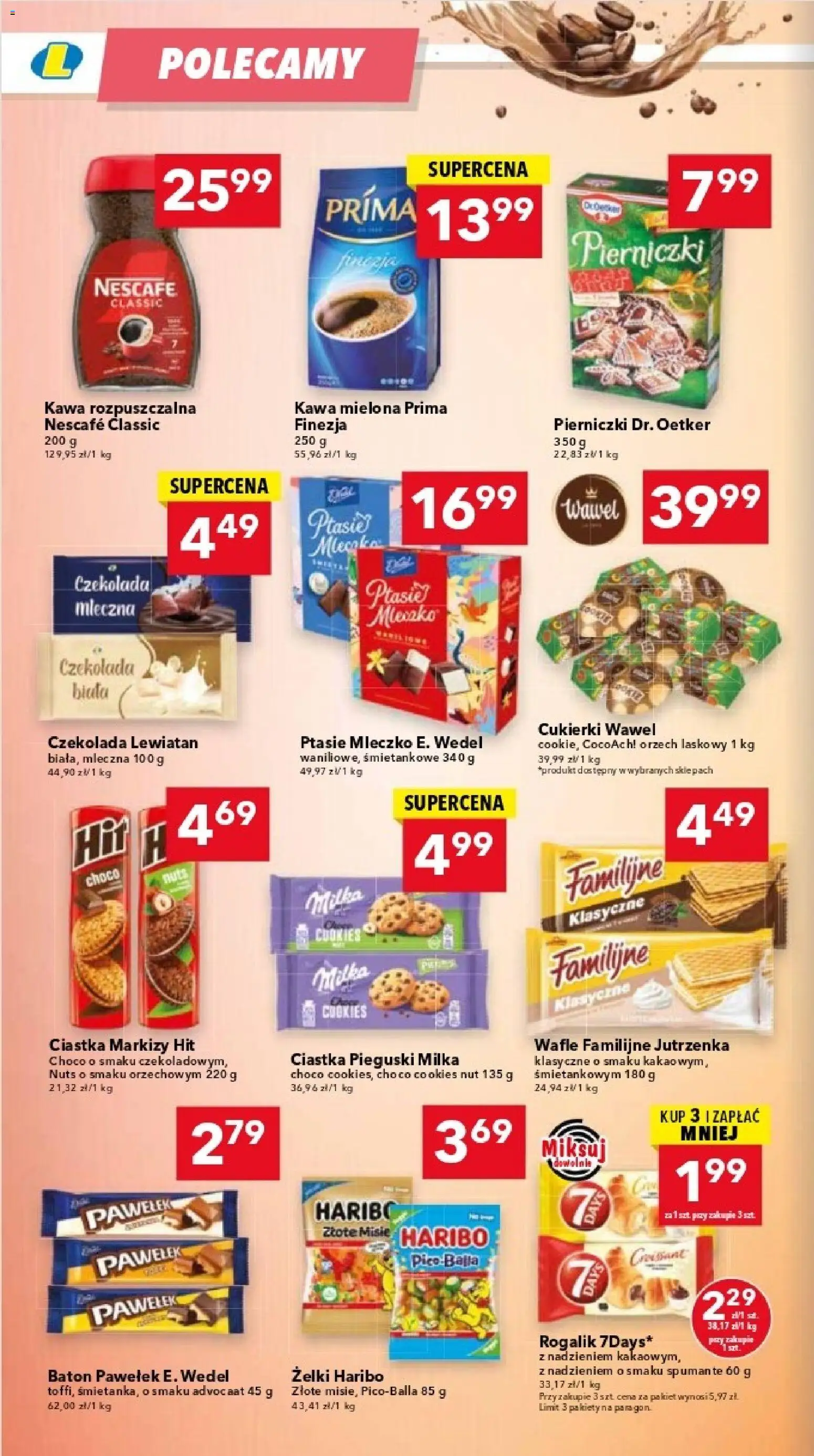 Lewiatan gazetka - Warszawa od 20.11.2025 | Strona: 6 | Produkty: Wafle, Pierniczki dr. oetker, Baton, Kawa