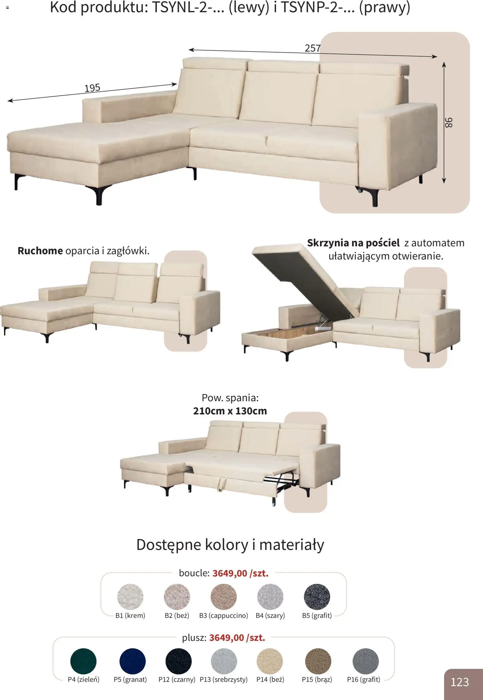 Bodzio Katalog od 01.01.2026 | Strona: 123 | Produkty: Pościel, Cappuccino, Krem