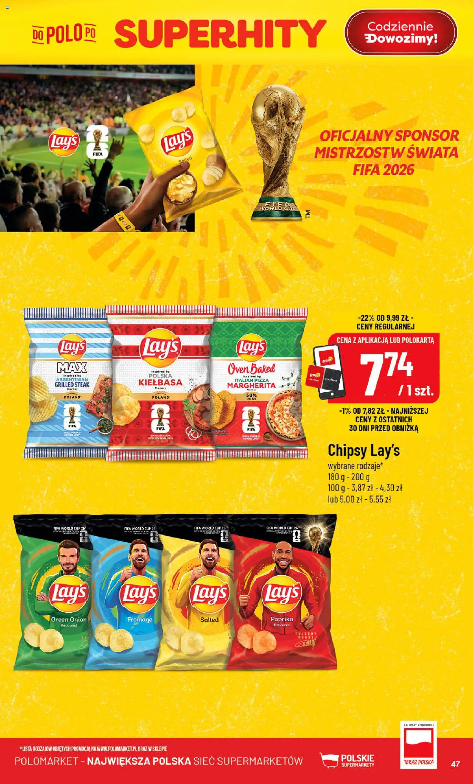 POLOmarket gazetka od 29.04.2026 | Strona: 47 | Produkty: Kiełbasa, Chipsy, Pizza