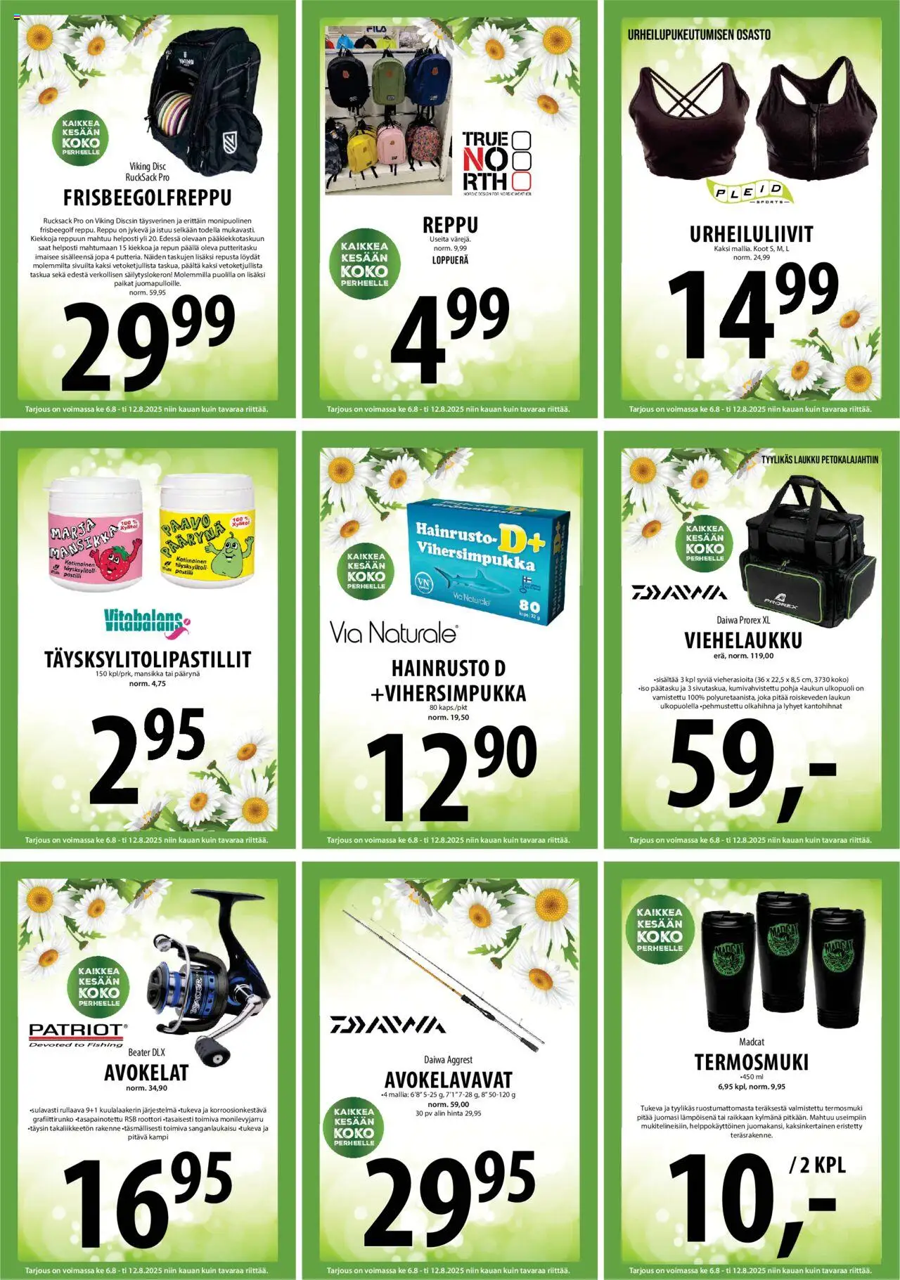  | Sivu: 13 | Tuotteet: Laukku, Urheiluliivit, Reppu