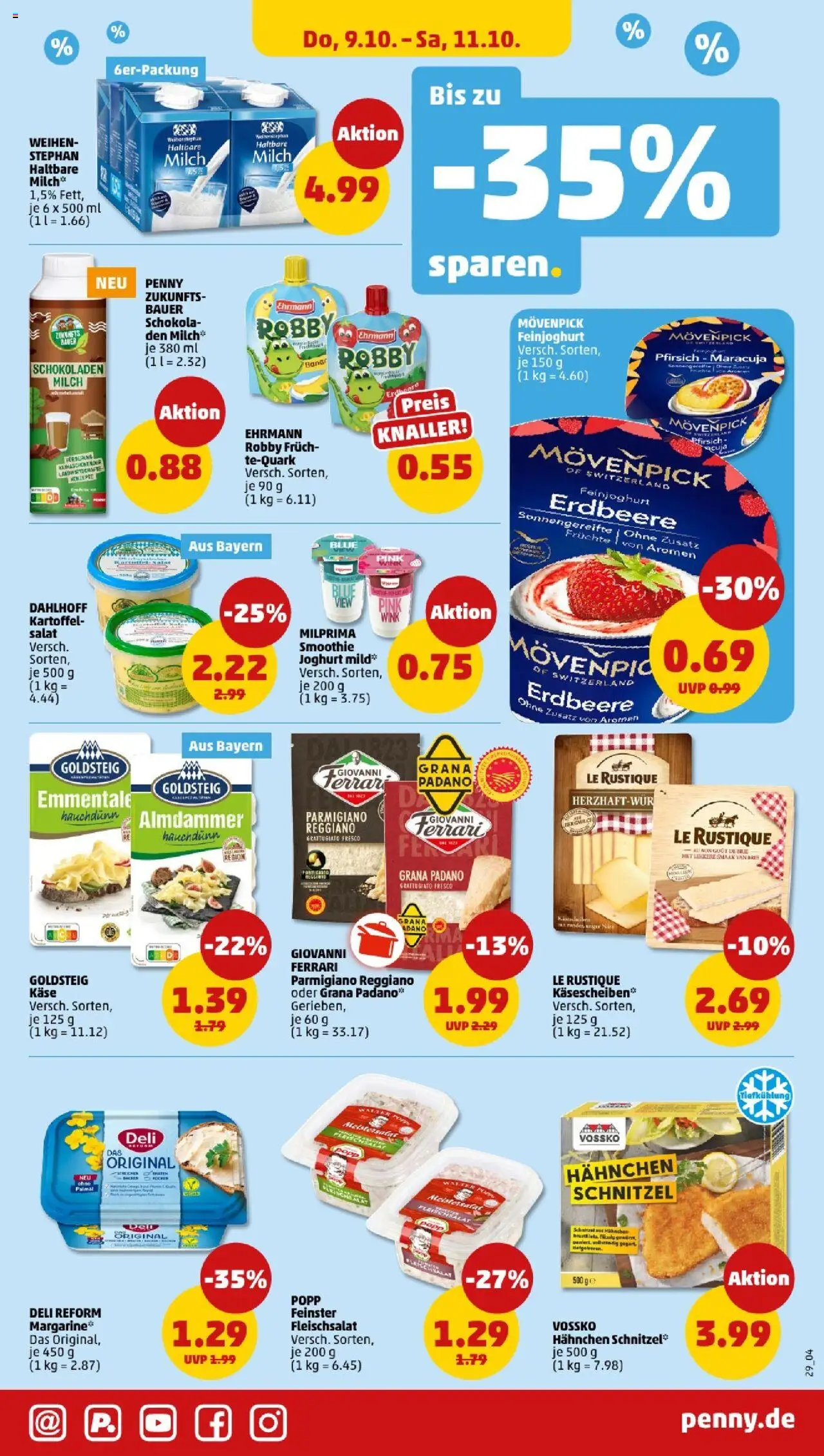 Penny - Bayern – gültig ab 06.10.2025 | Seite: 31 | Produkte: Milch, Haltbare milch, Schnitzel, Salat