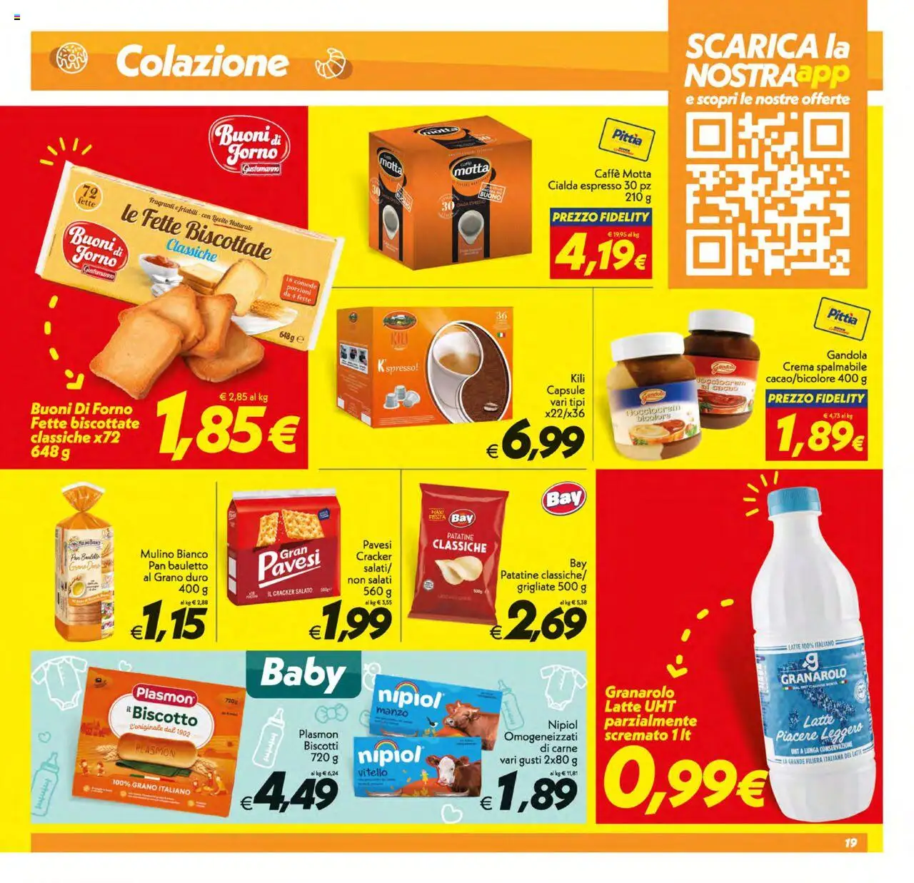 Volantino SuperConveniente del 12.08.2025 | Pagina: 19 | Prodotti: Crema, Caffè, Manzo, Fette biscottate