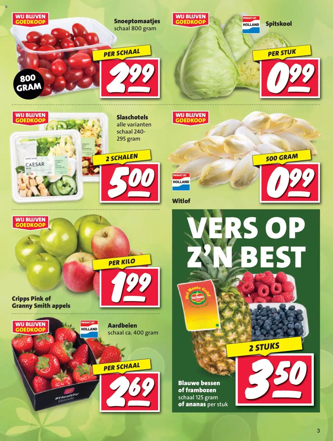  | Pagina: 3 | Producten: Ananas, Aardbeien, Schaal, Frambozen