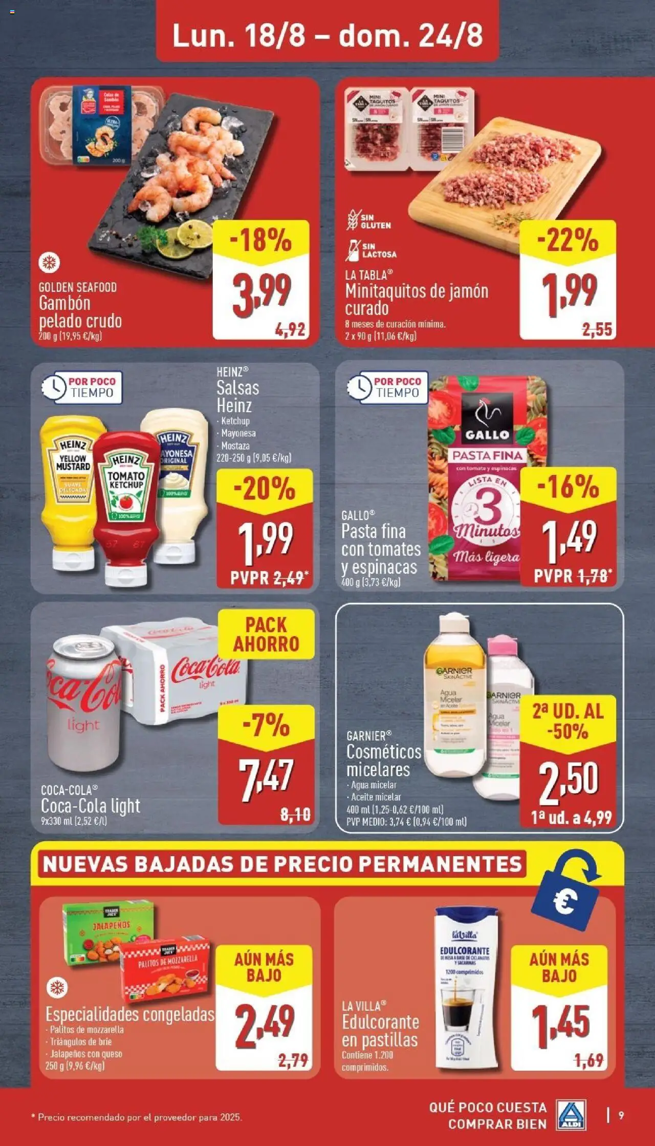 Aldi folleto Península │ válido desde el 18.08.2025 | Página: 9 | Productos: Aceite, Πορσελάνη, Pasta, Mesa