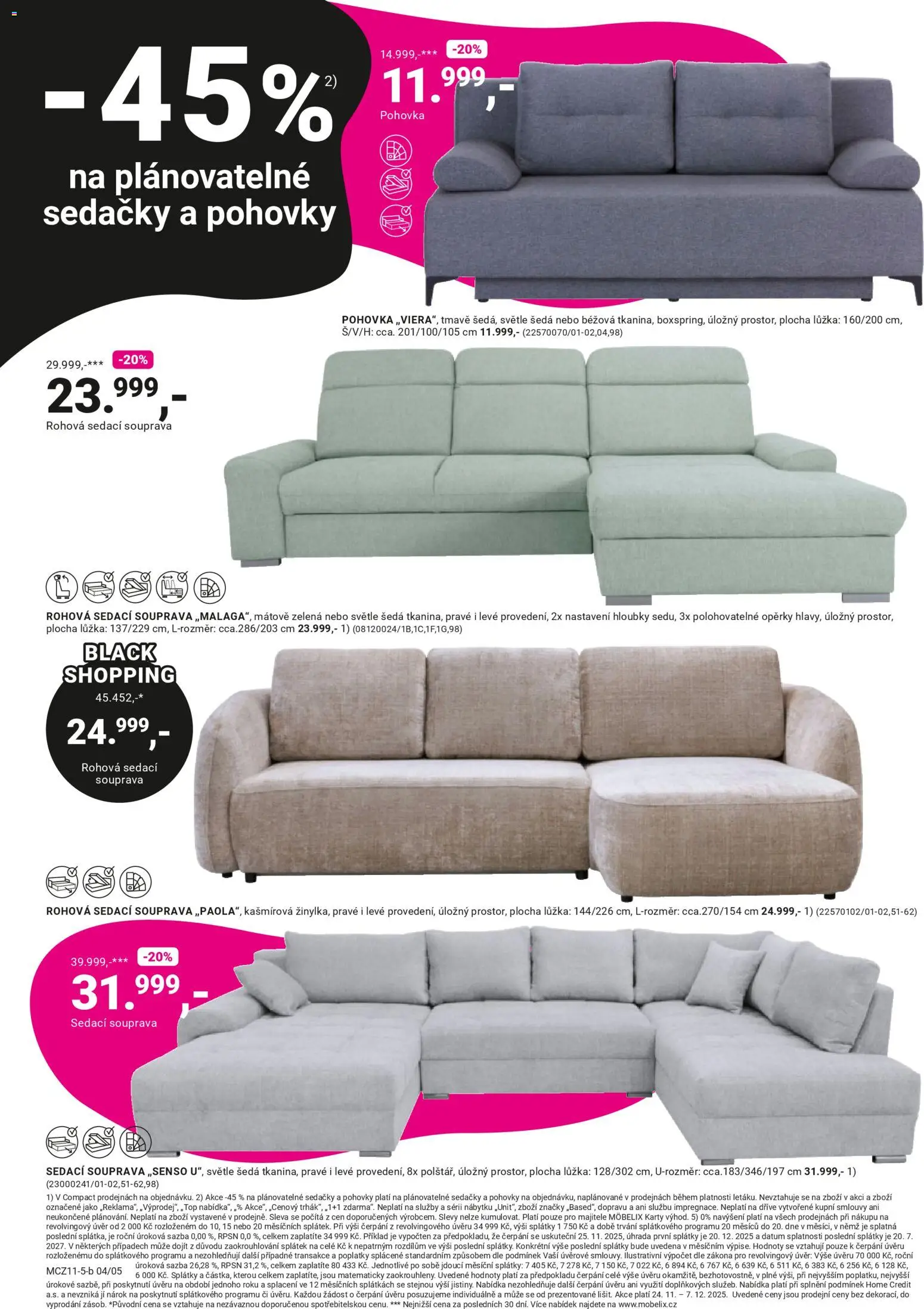 Möbelix Black Friday od 24.11.2025 | Strana: 4 | Produkty: Sedací souprava, Pohovka, Karty, Sedačky