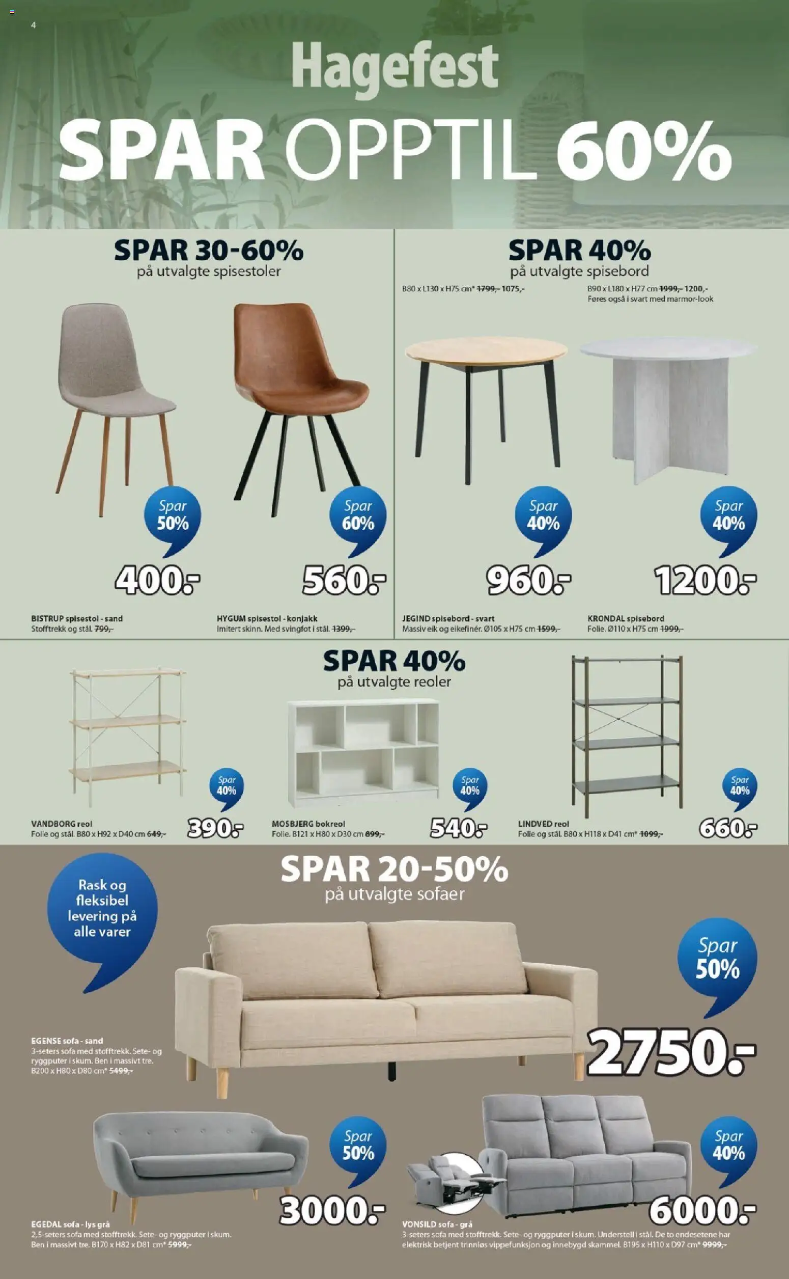 {H1} | Side: 4 | Produkter: Gown, Spisebord, Spisestol, Sofa