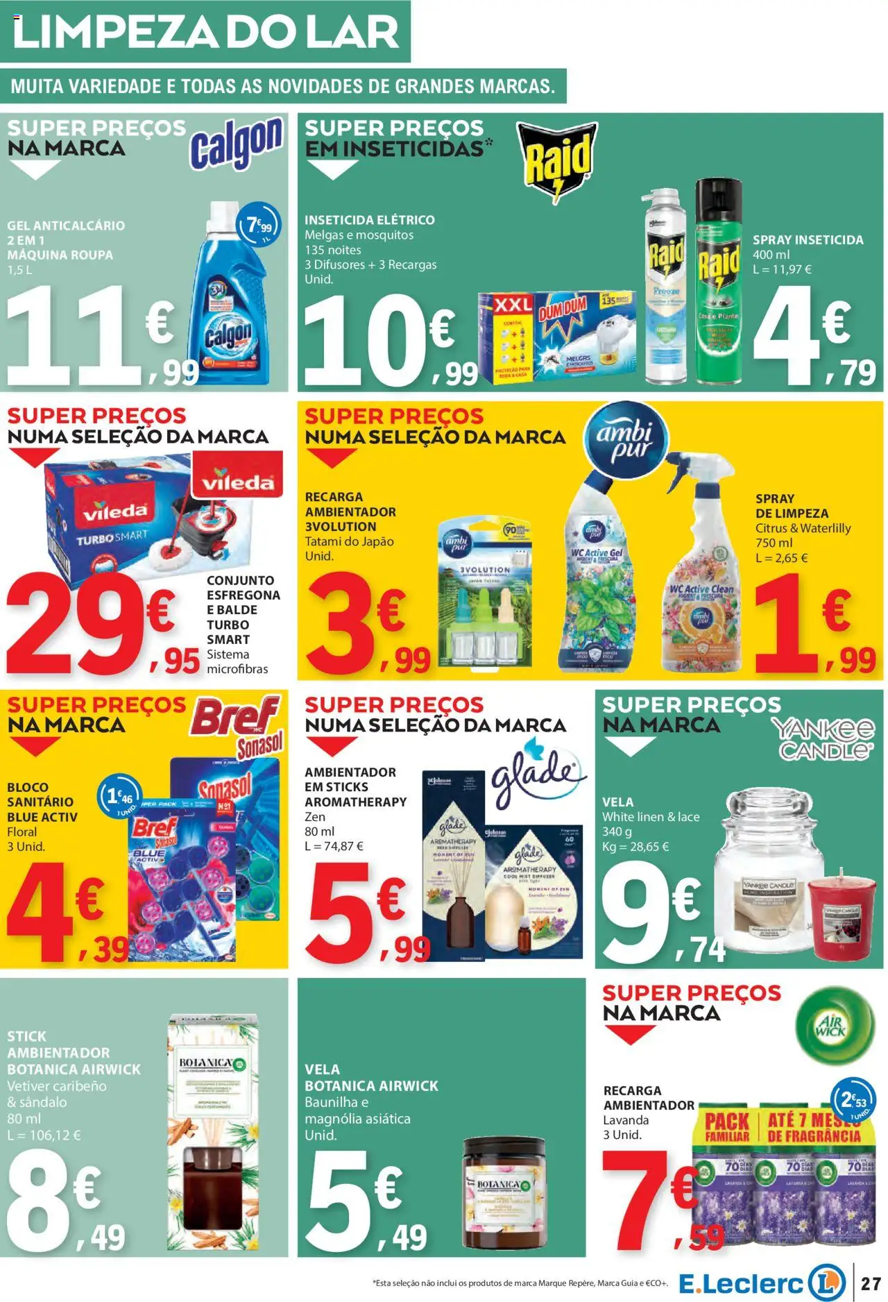 E.Leclerc folheto │ válido de 21.08.2025 | Página: 27 | Produtos: Balde, Fragrância, Inseticida