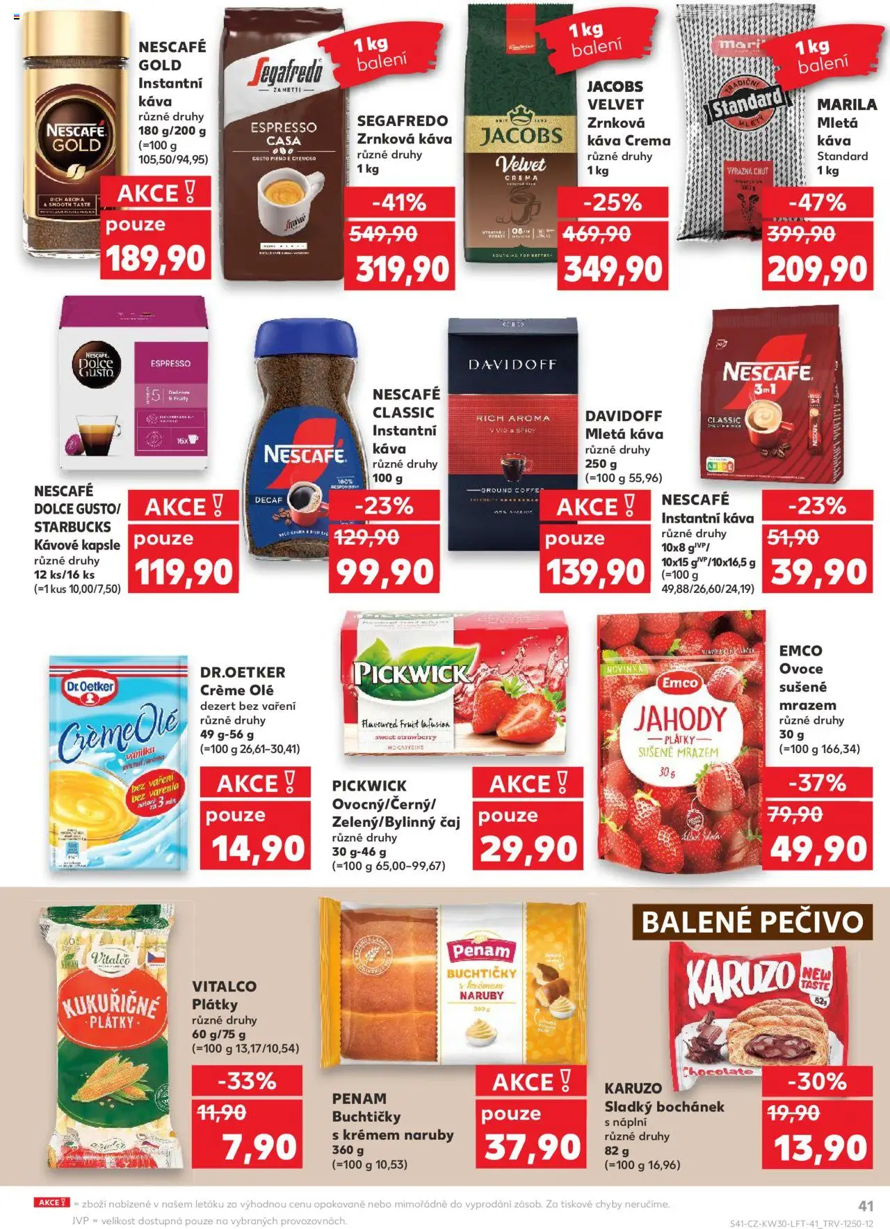 Kaufland leták - Praha 8 od 23.07.2025 | Strana: 41 | Produkty: Ovoce, Starbucks, Kapsle, Káva davidoff