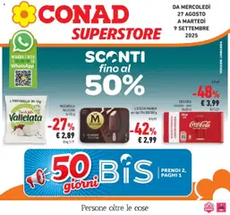 Anteprima del volantino Conad - Sconti fino al 50% valido a partire dal 26.08.2025