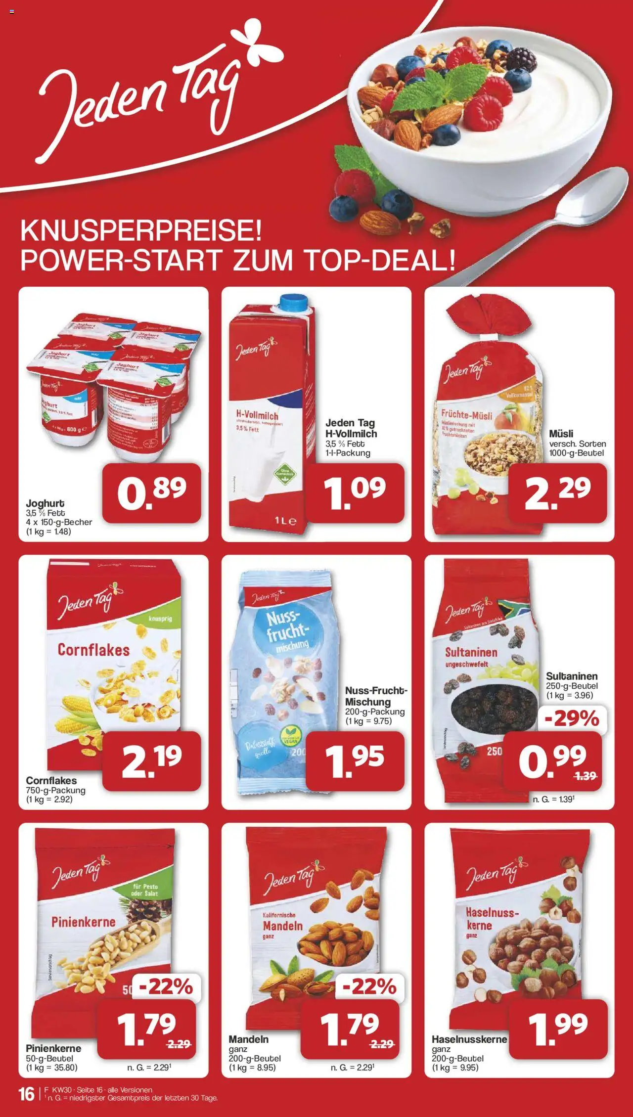 Famila Nordwest Prospekt 	 - gültig ab dem 21.07.2025 | Seite: 18 | Produkte: Musli, Joghurt, Mandeln, Salat